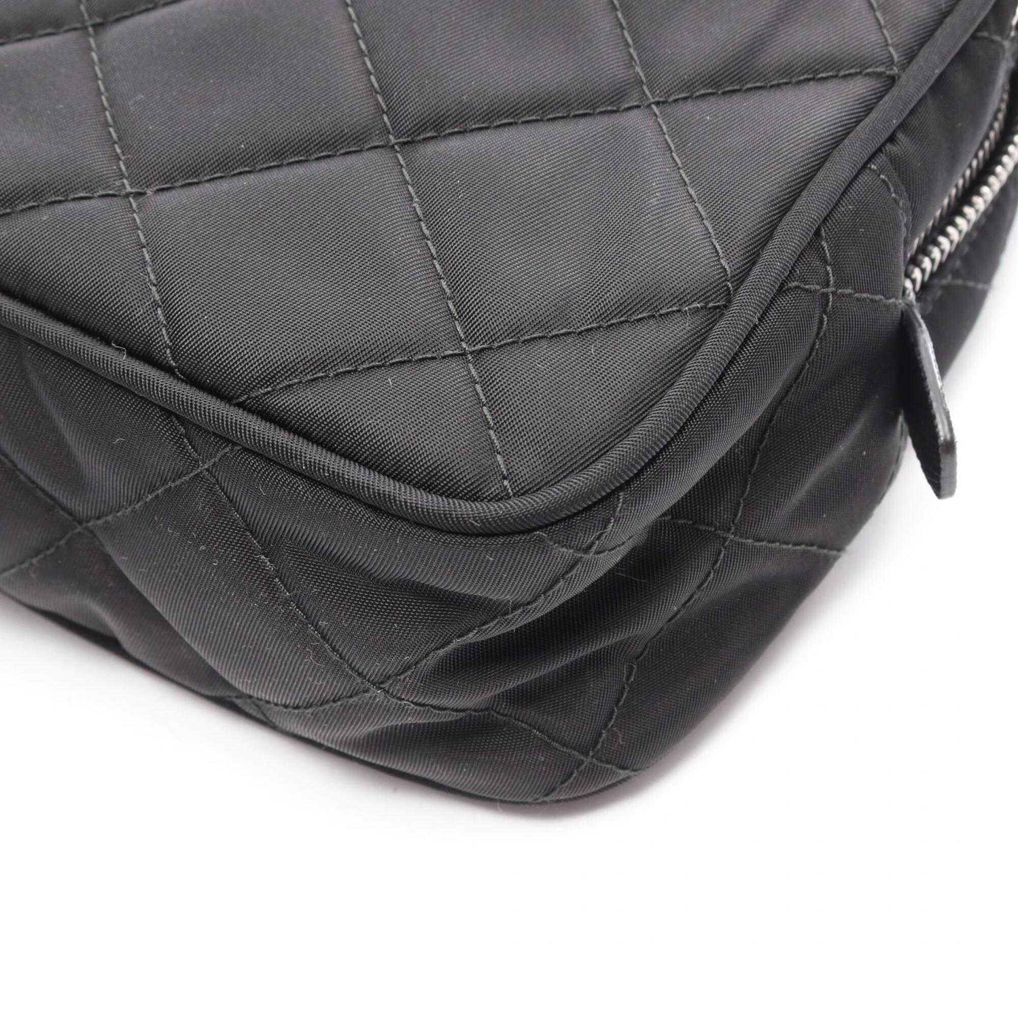 Prada Black Nylon Saffiano Triangle Handbag (Pre-Owned)
