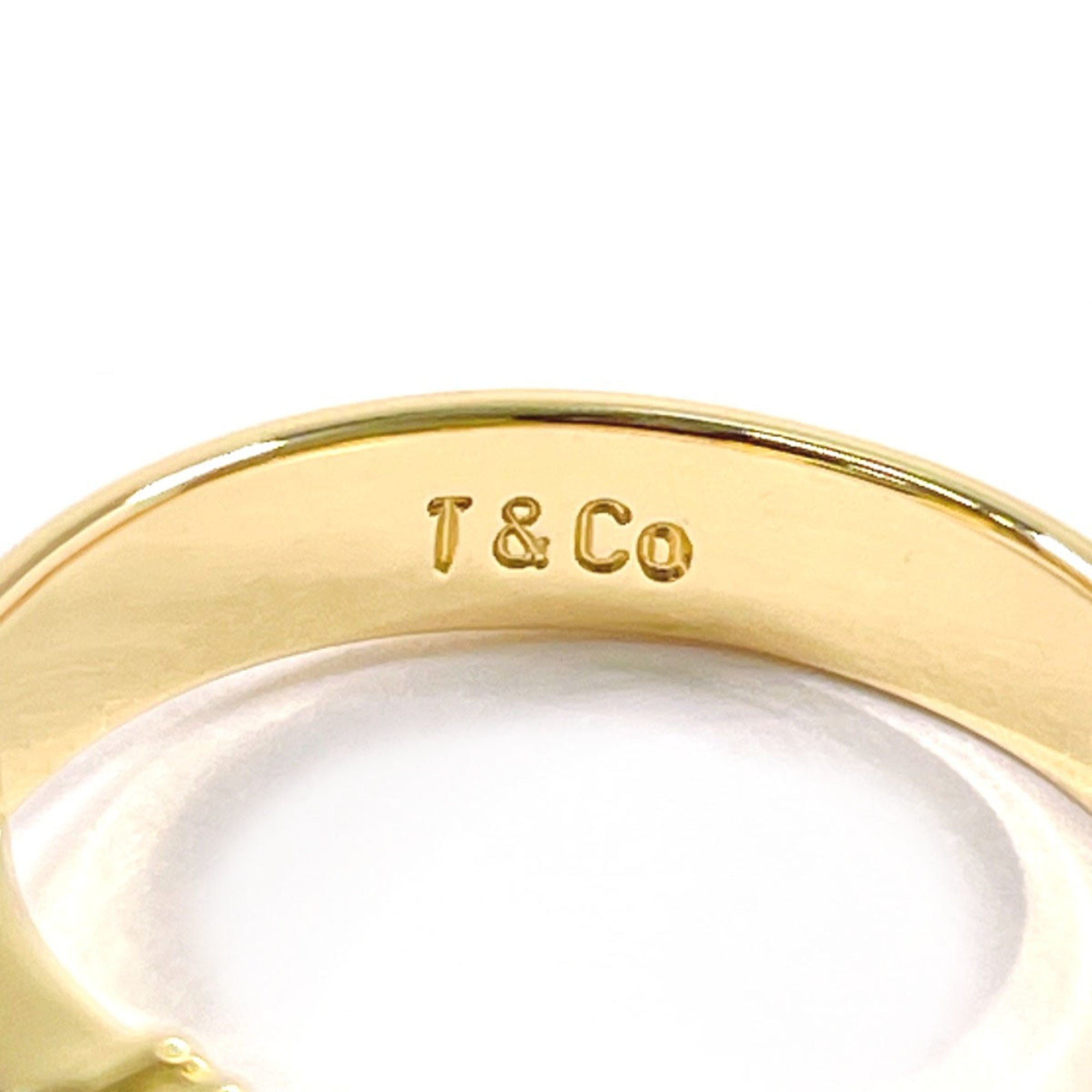 Tiffany Gold Blue Yellow Gold (18K) Band Ring (Pre-Owned)