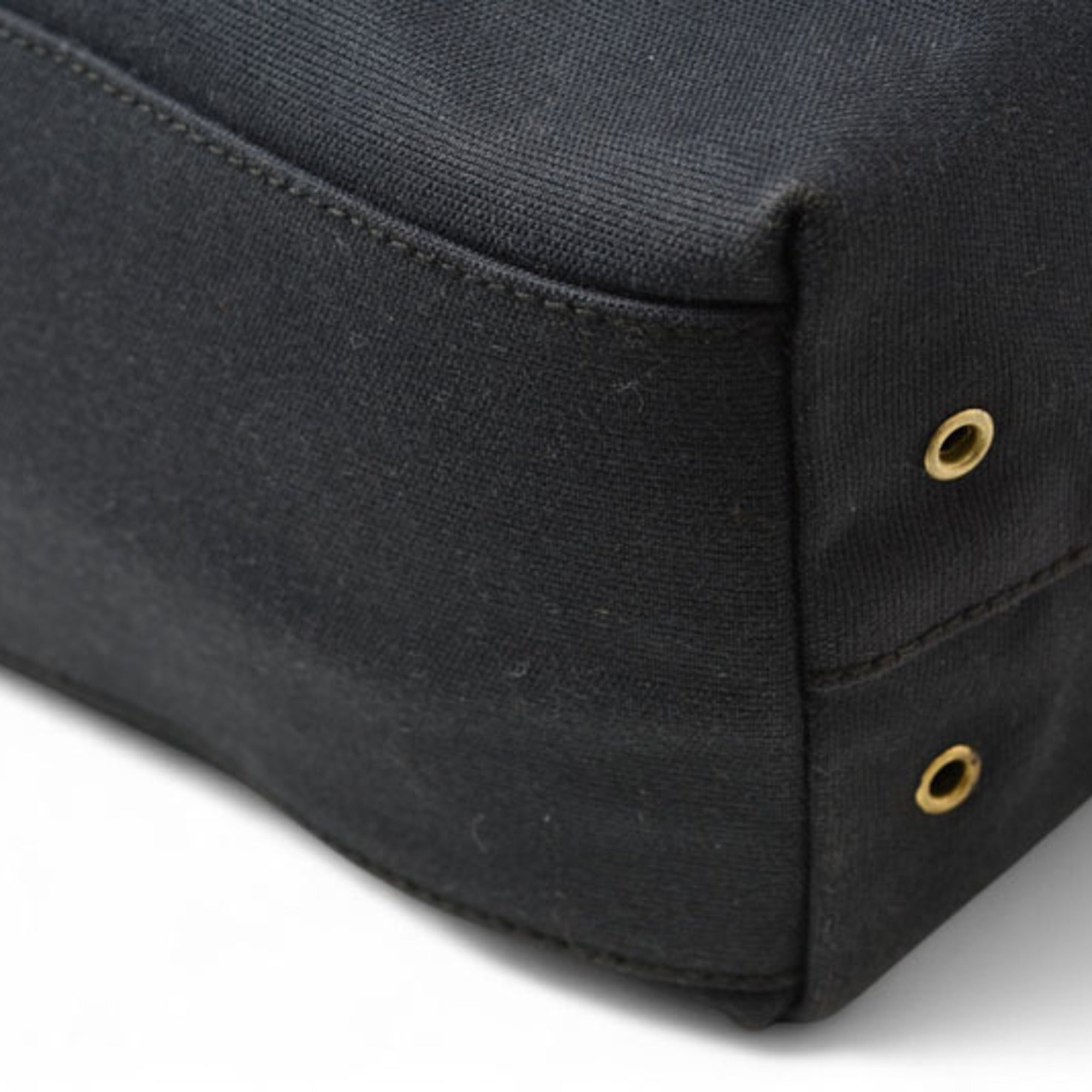 Gucci Black Cotton Canvas Shoulder Bag Sling Bag (Pre-Owned)