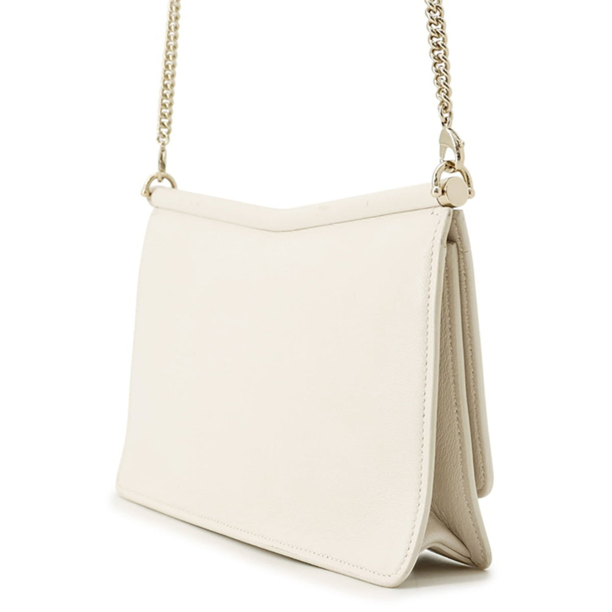 Jimmy Choo White Leather Handbag Shoulder Bag (Pre-Owned)