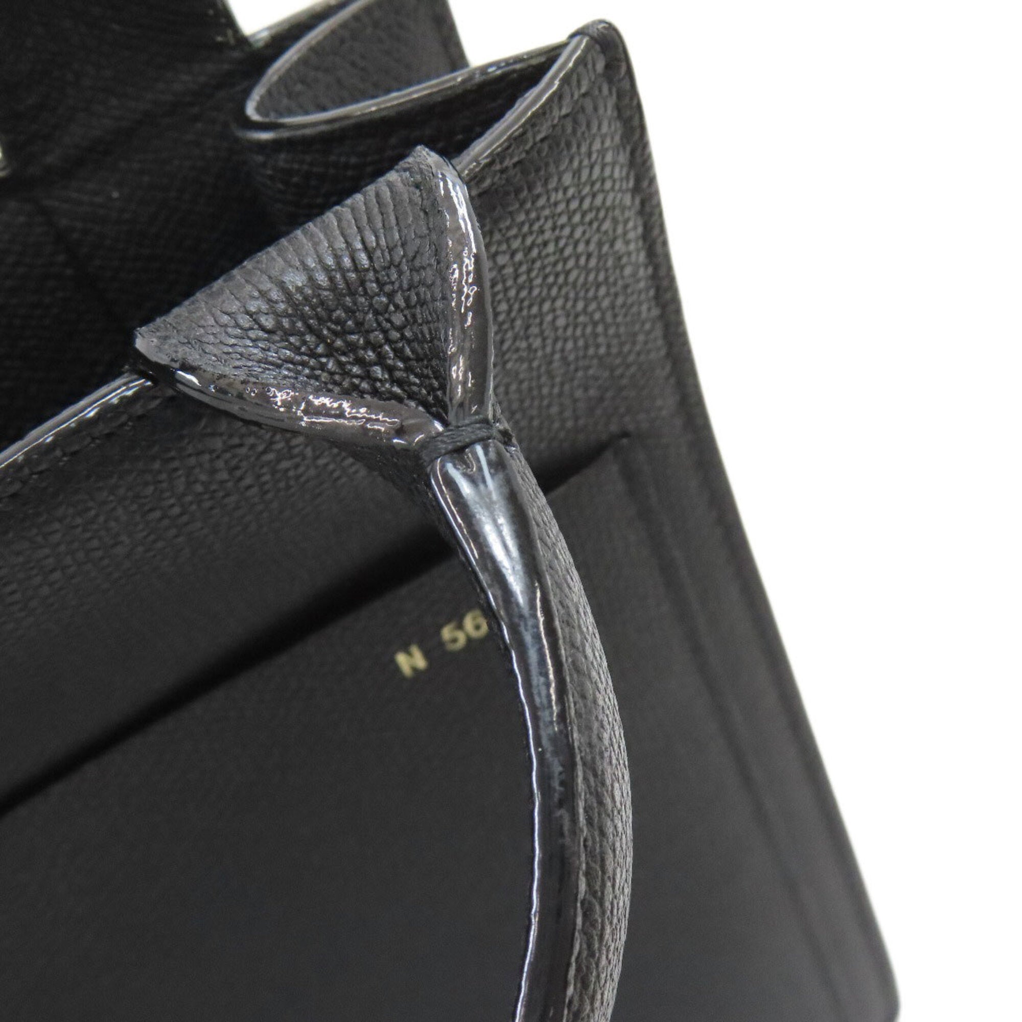 Valextra Black Leather Handbag (Pre-Owned)