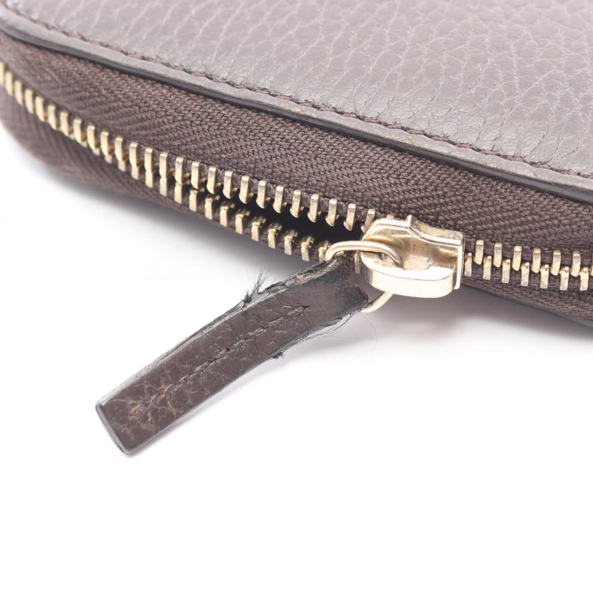 Gucci Brown Leather Long Wallet (Bi-Fold) (Pre-Owned)