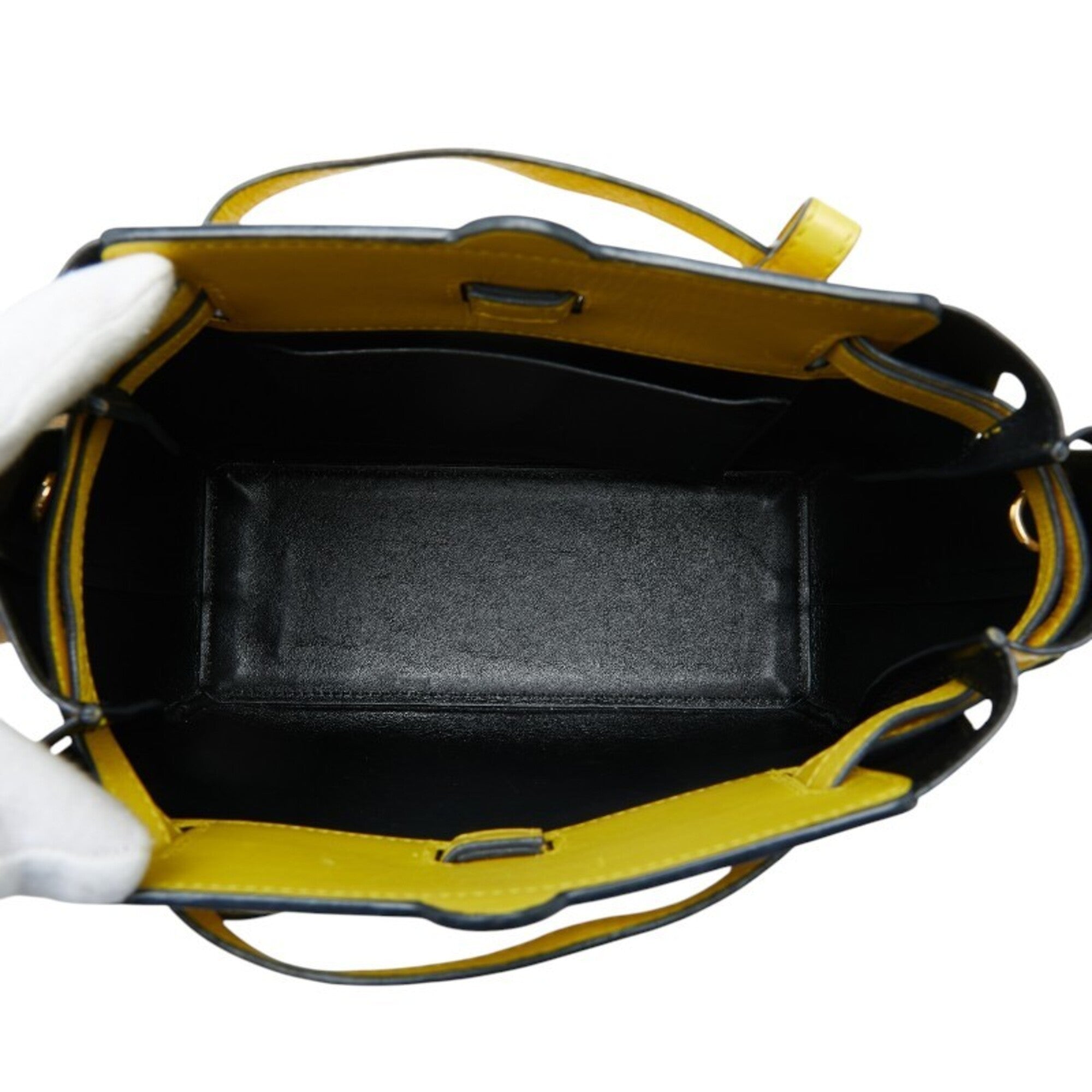Loewe Yellow Leather Handbag Shoulder Bag (Pre-Owned)