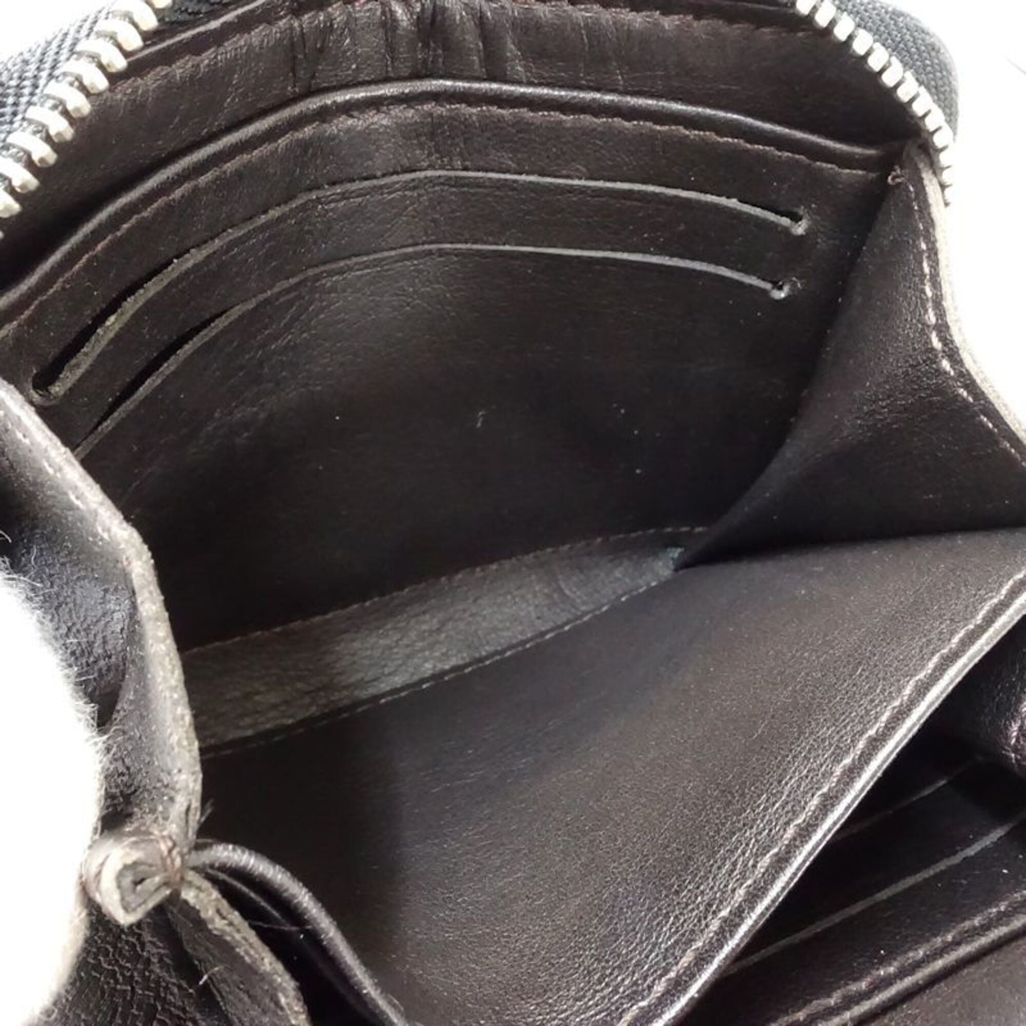Louis Vuitton Noir Leather Coin Purse/Coin Case (Pre-Owned)