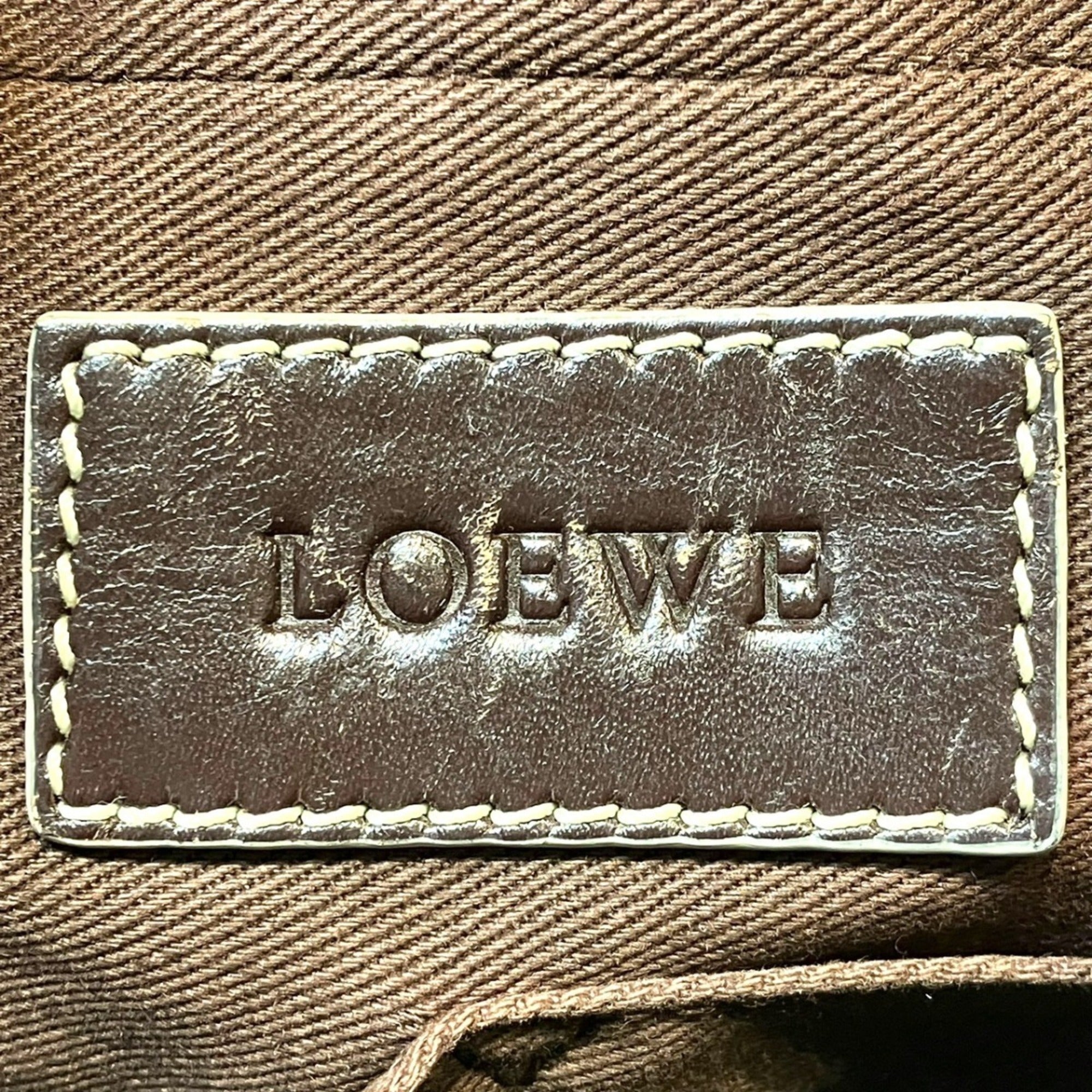 Loewe White Pvc Leather Handbag (Pre-Owned)
