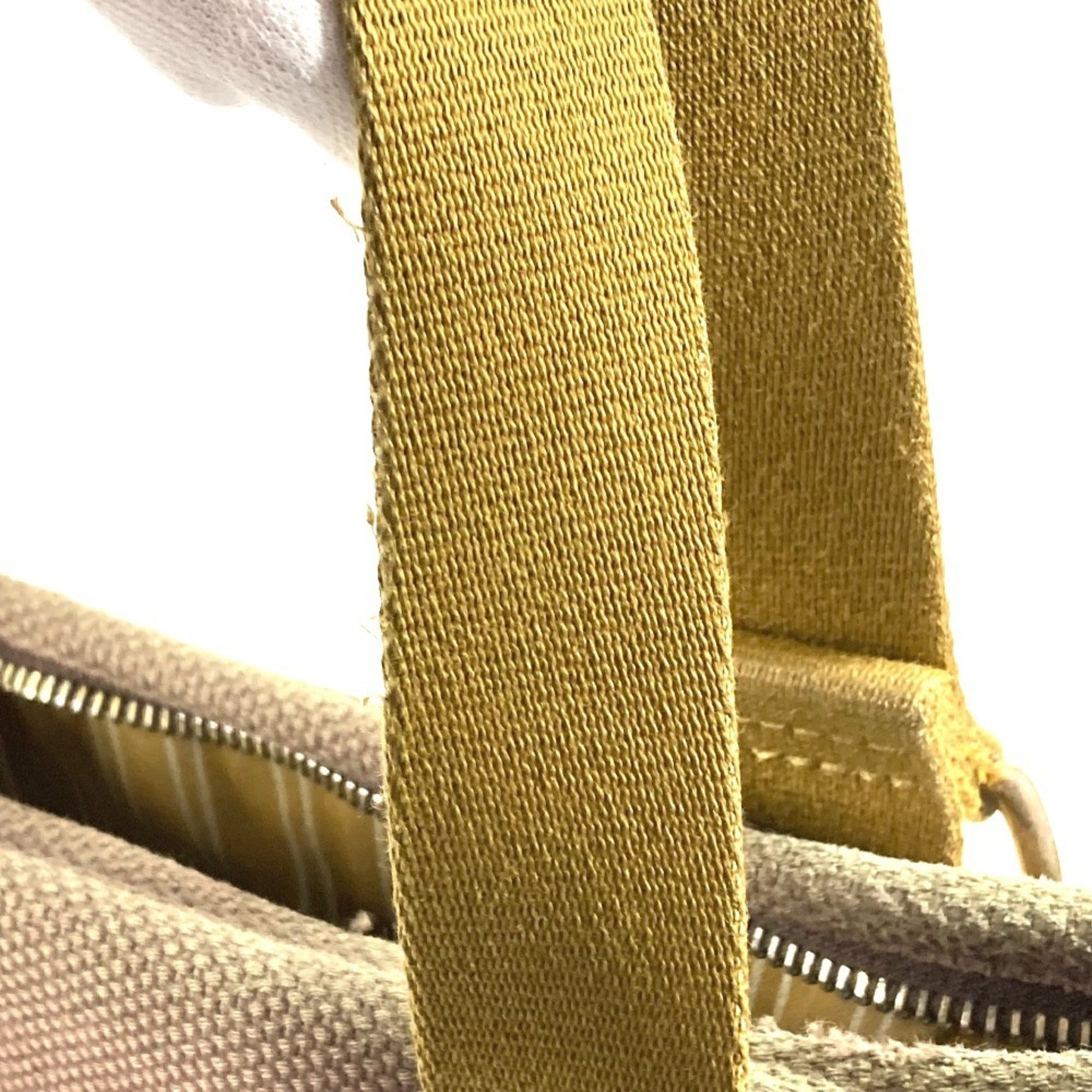 Louis Vuitton Khaki Cotton Shoulder Bag Tote Bag (Pre-Owned)