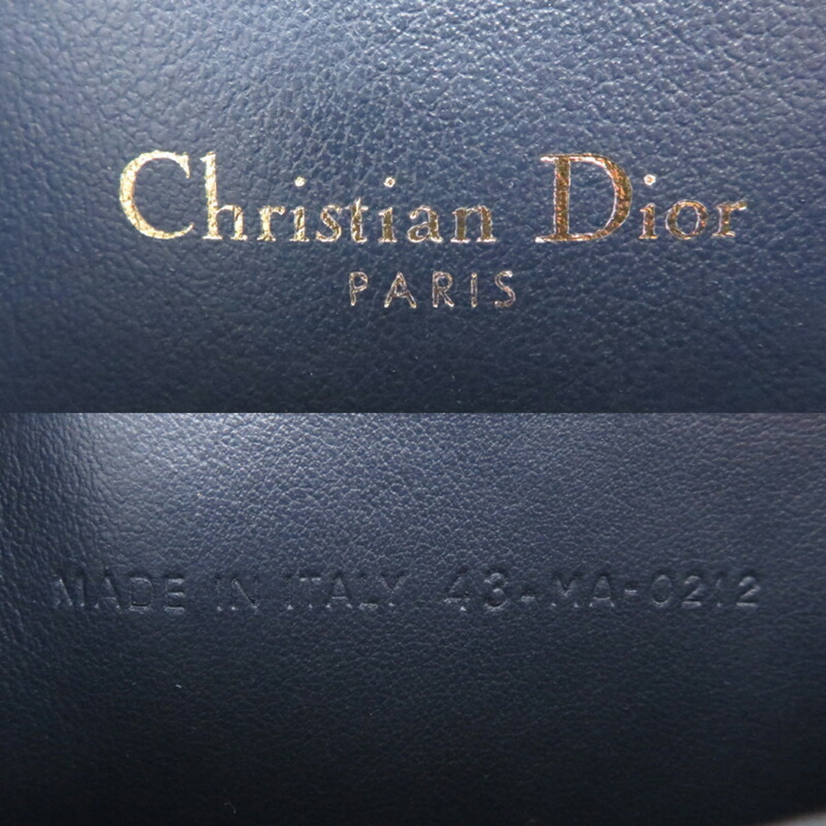 Christian Dior Black White Leather Coin Purse/Coin Case (Pre-Owned)