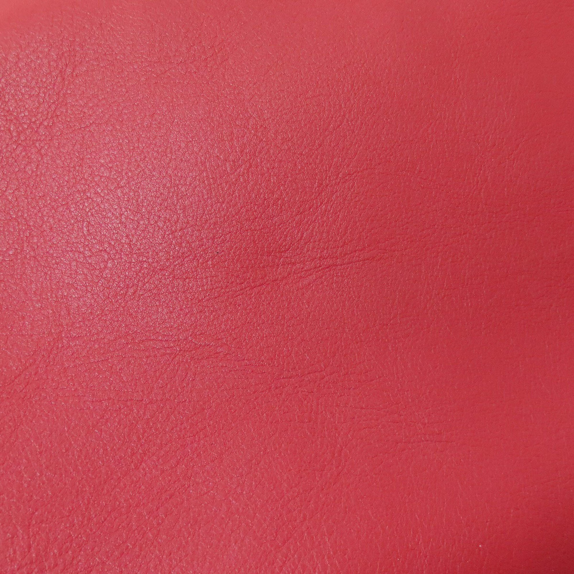 Celine Red Color Leather Shoulder Bag (Pre-Owned)