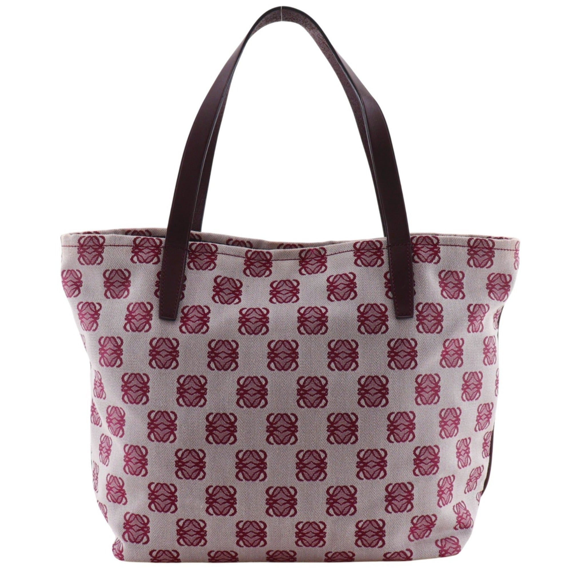 Loewe Red Color Canvas Tote Bag (Pre-Owned)