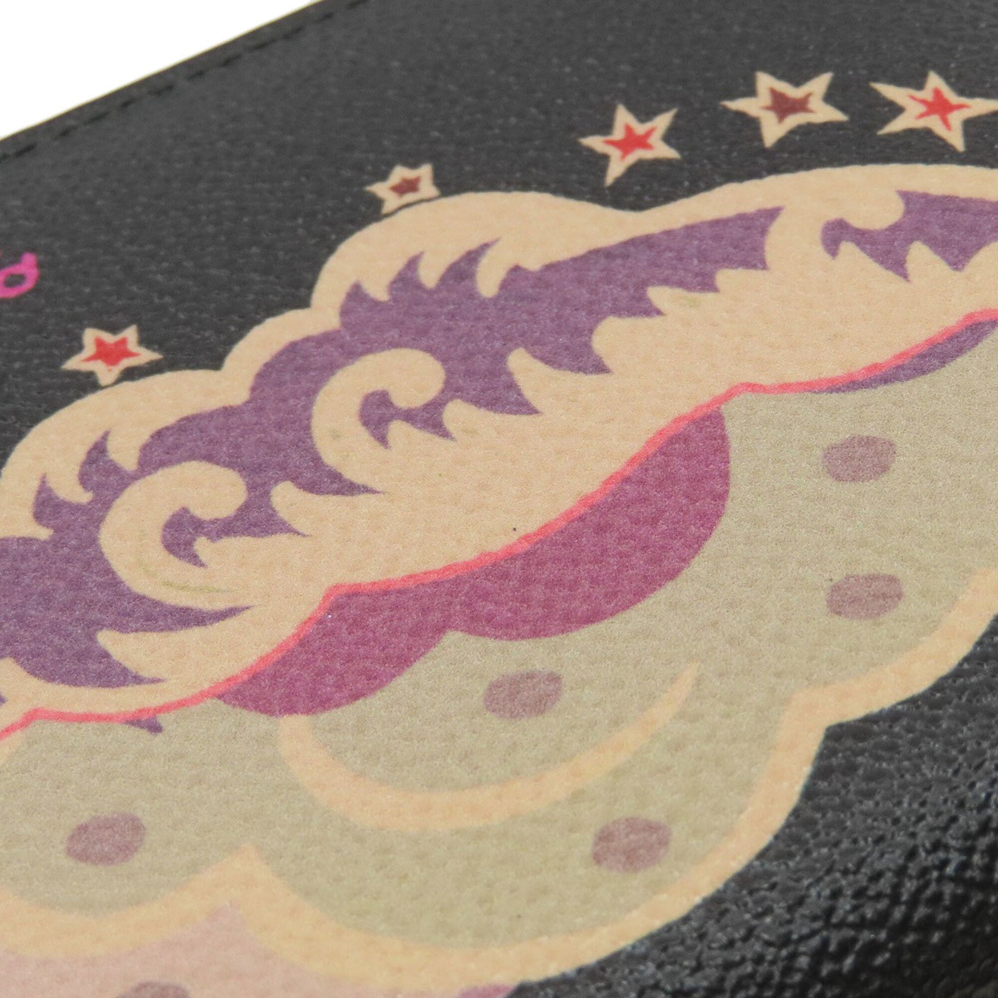 Etro Black Leather Long Wallet (Bi-Fold) (Pre-Owned)