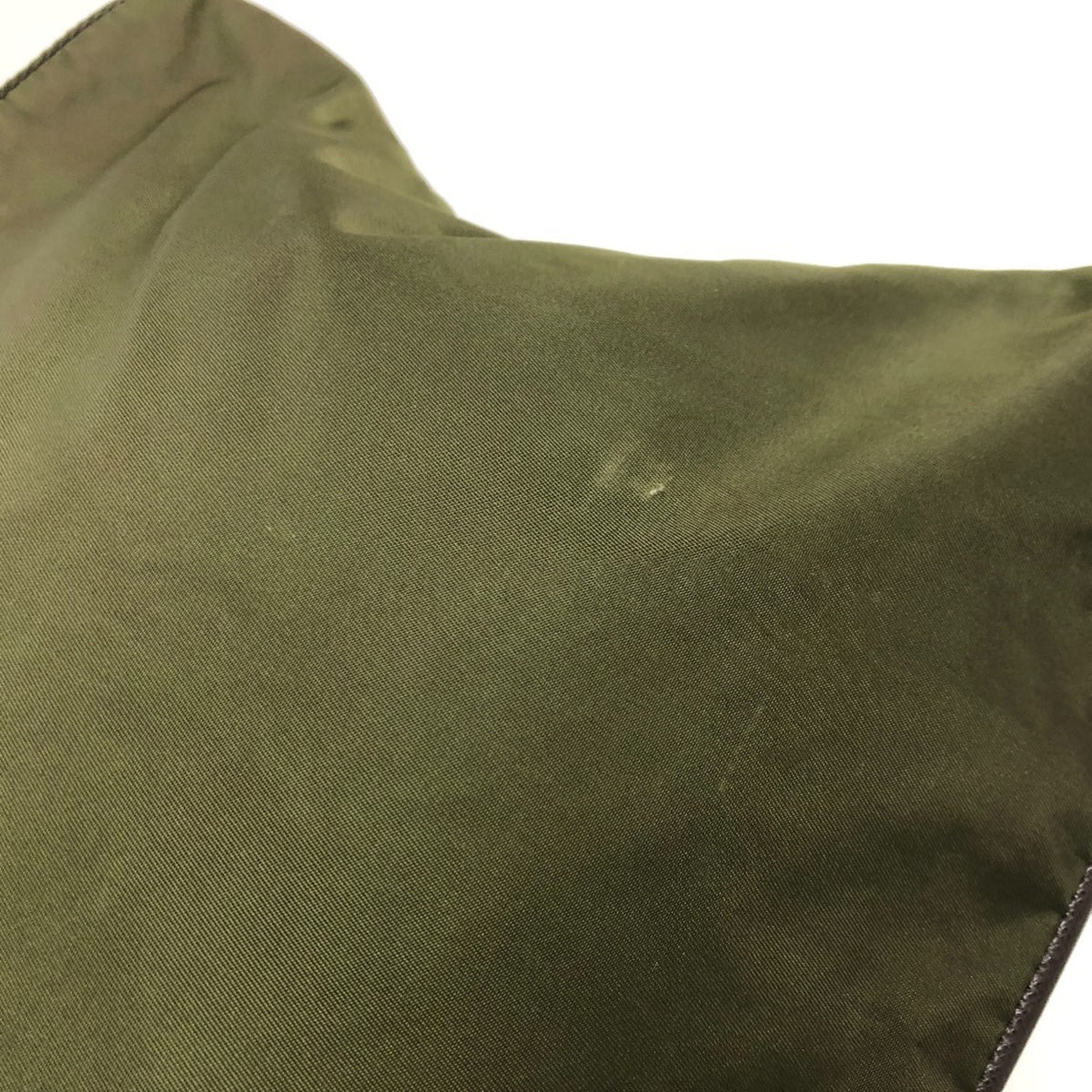 Prada Khaki Nylon Shoulder Bag (Pre-Owned)