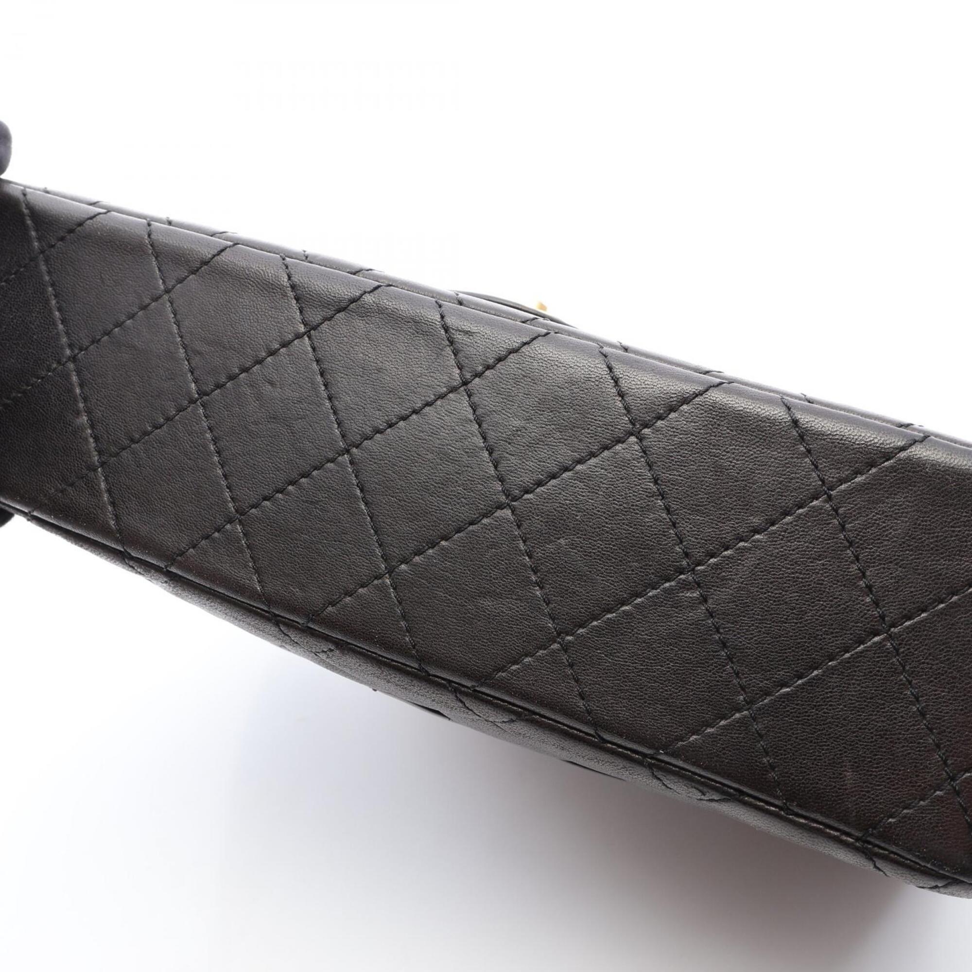 Chanel Black Leather Handbag Shoulder Bag (Pre-Owned)