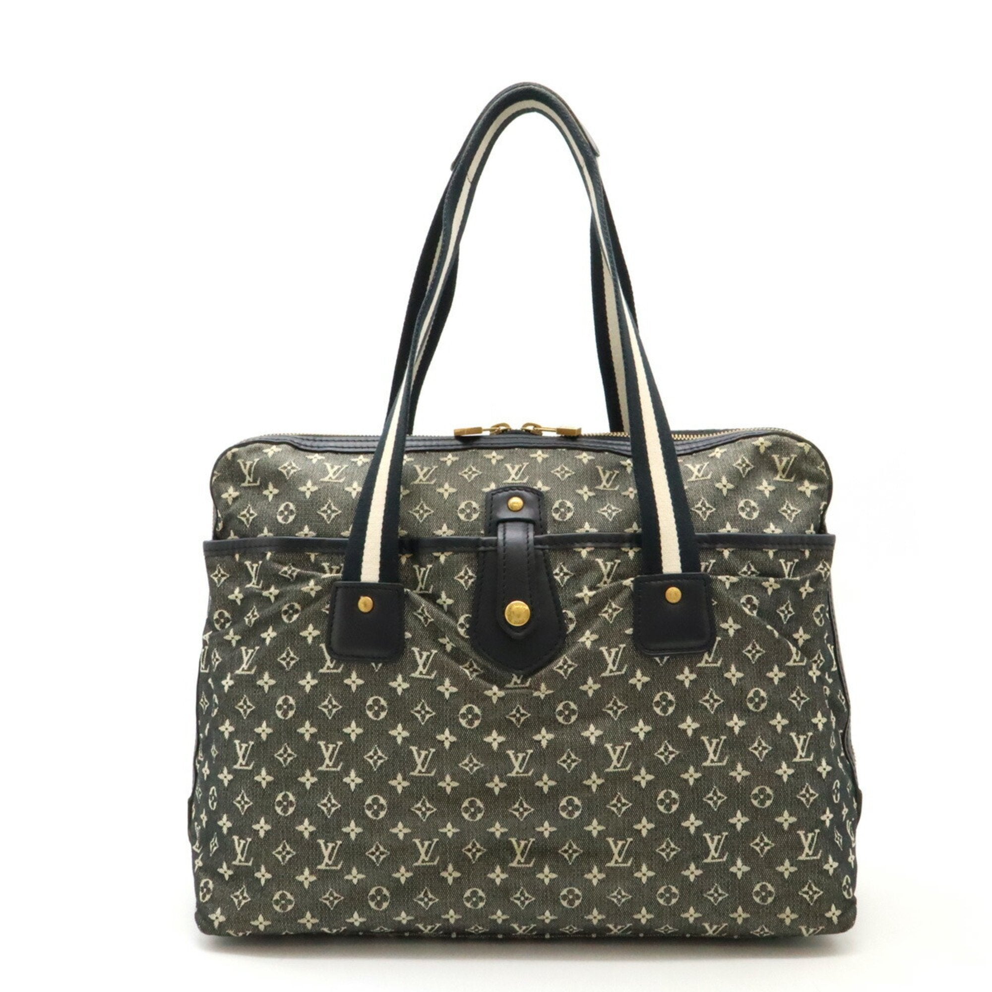 Louis Vuitton Black Noir Canvas Leather Shoulder Bag Tote Bag (Pre-Owned)