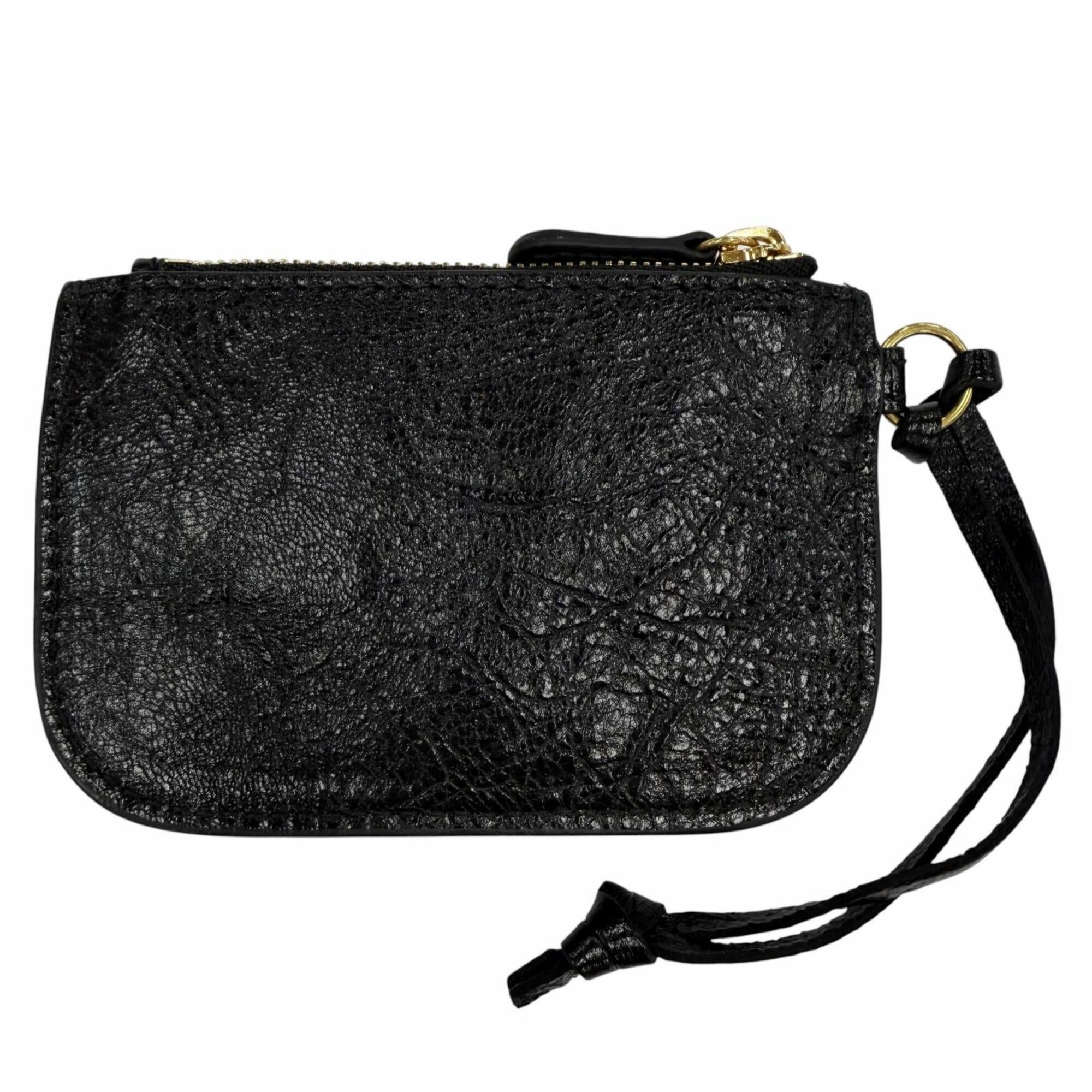 Balenciaga Black Leather Coin Purse/Coin Case (Pre-Owned)