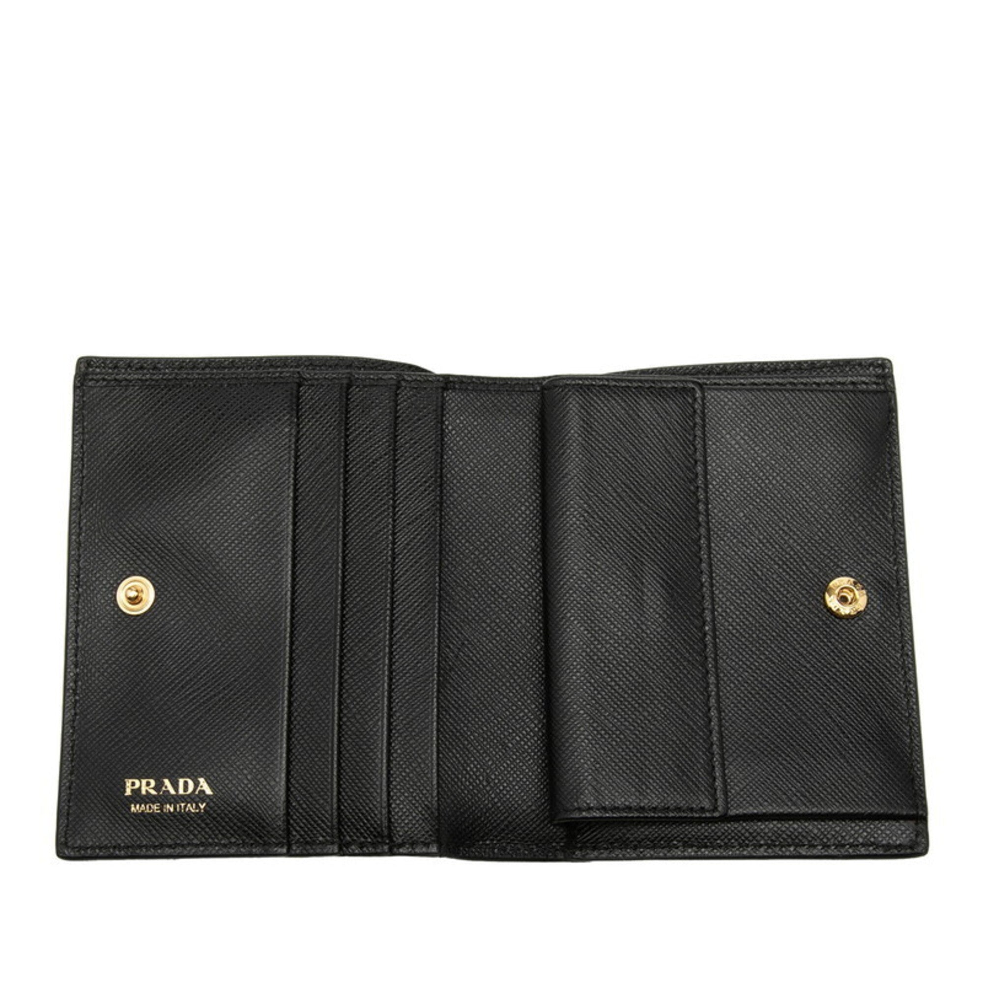 Prada Black Leather Wallet (Bi-Fold) (Pre-Owned)