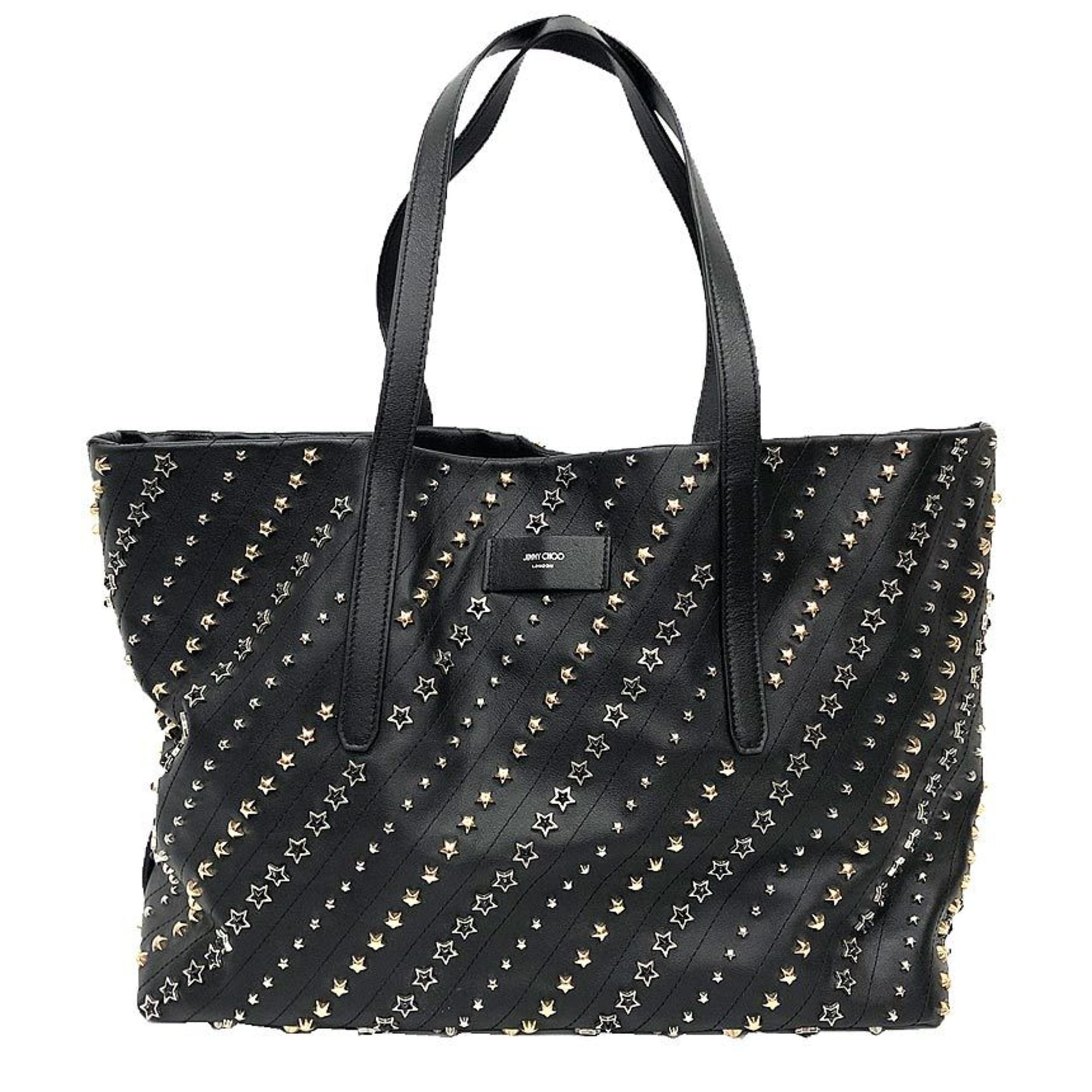 Jimmy Choo Black Leather Tote Bag (Pre-Owned)