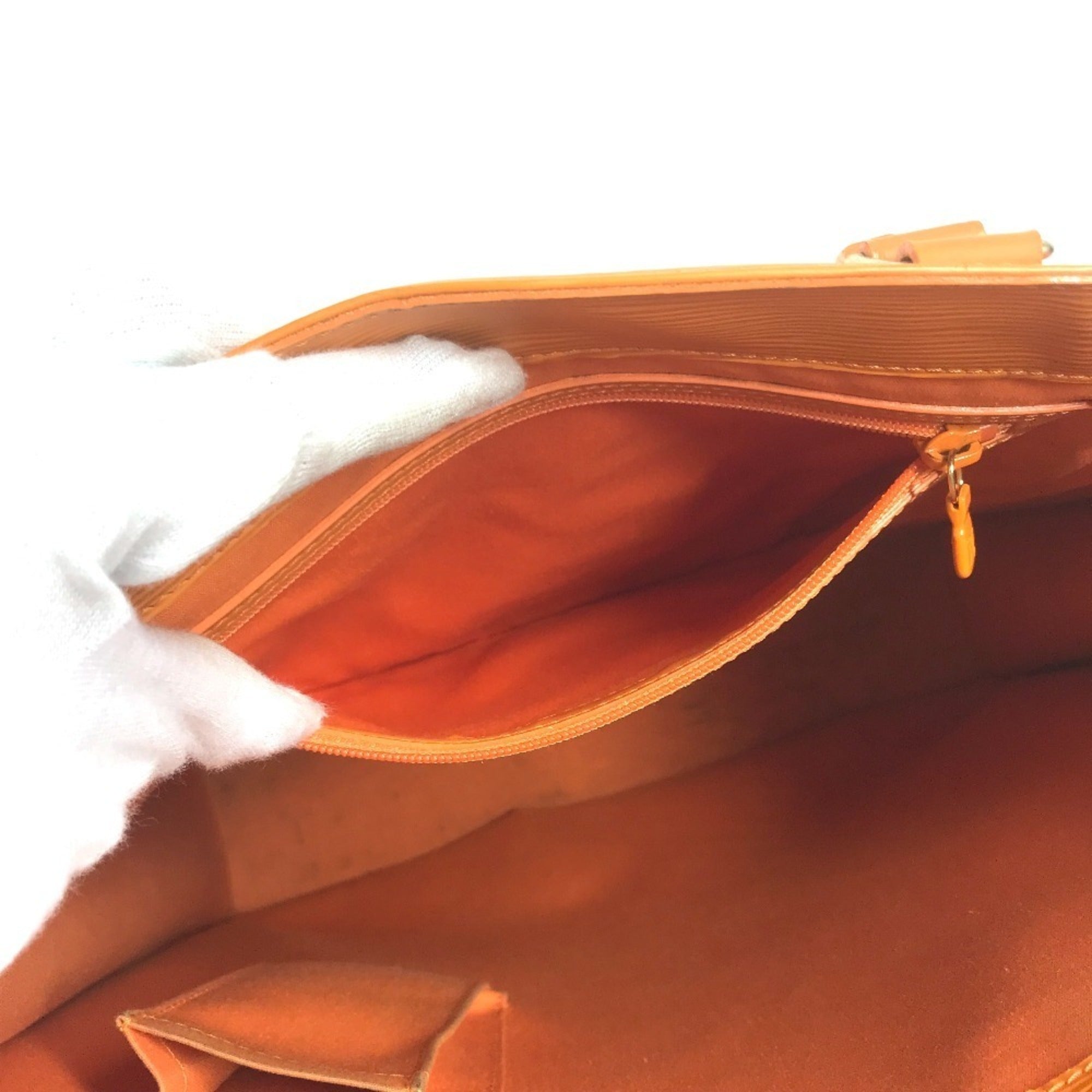 Louis Vuitton Galle Mandarin Orange Epi Leather Handbag Tote Bag (Pre-Owned)