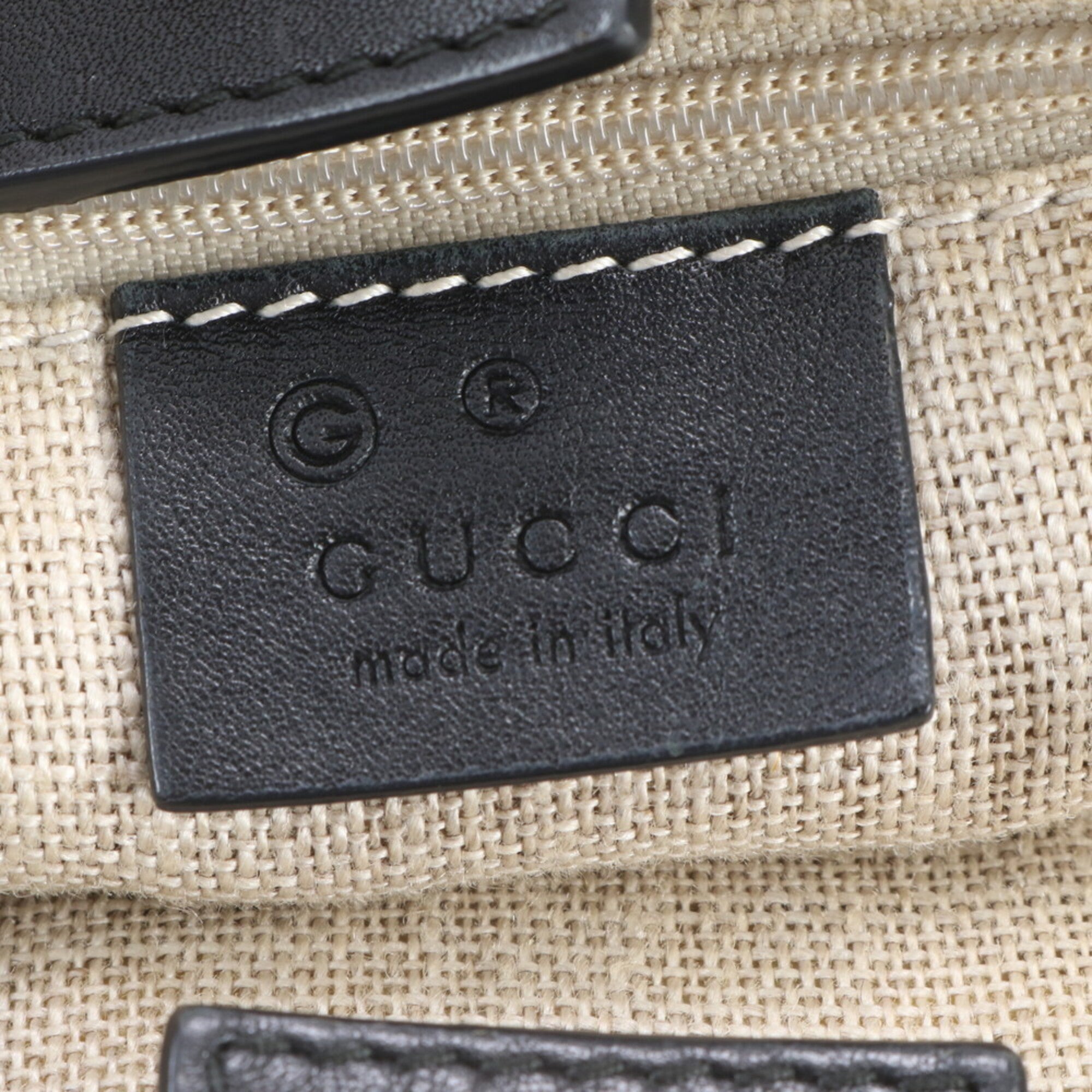 Gucci Microguccissima Black Leather Shoulder Bag Tote Bag (Pre-Owned)