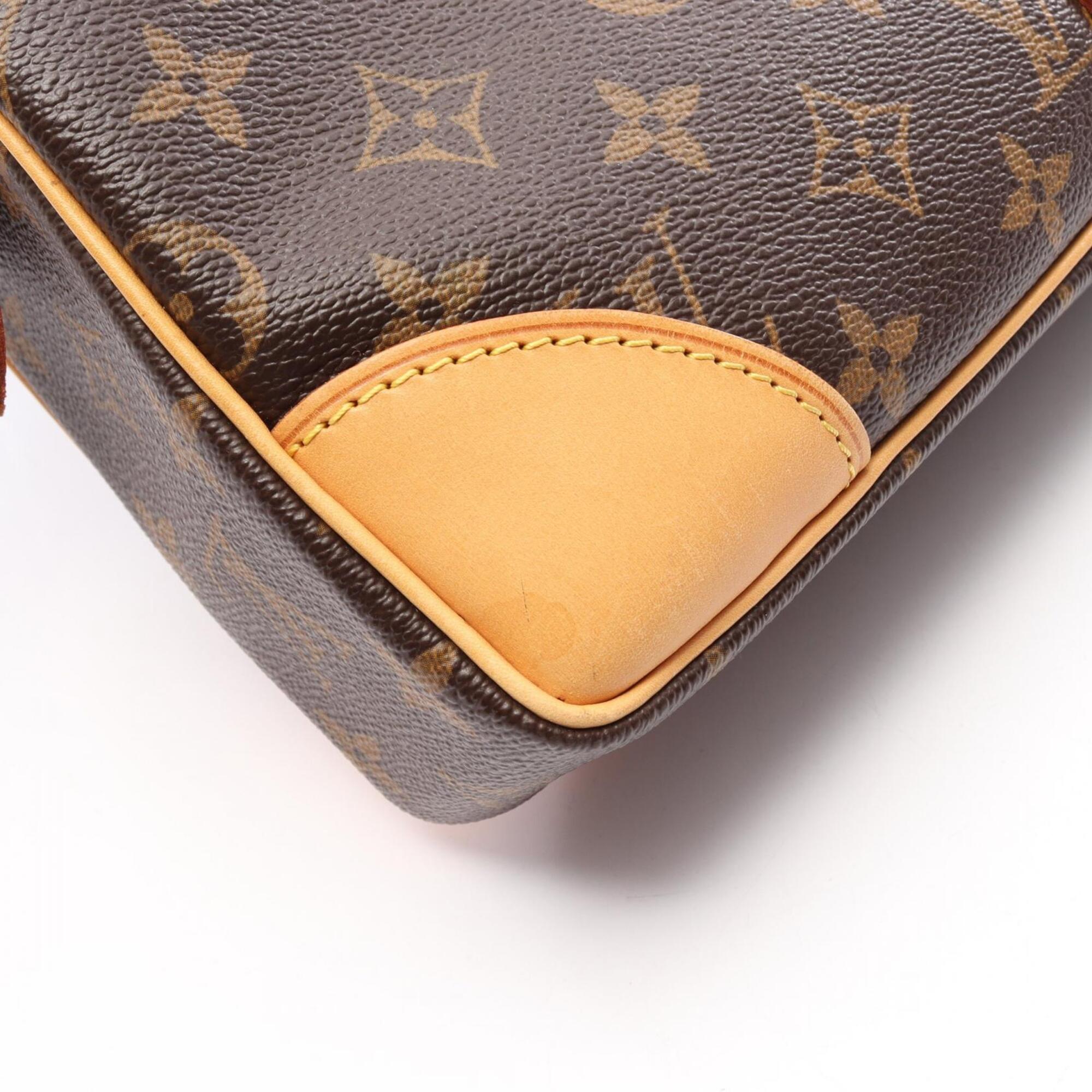 Louis Vuitton Brown Coated Canvas Leather Briefcase Handbag (Pre-Owned)