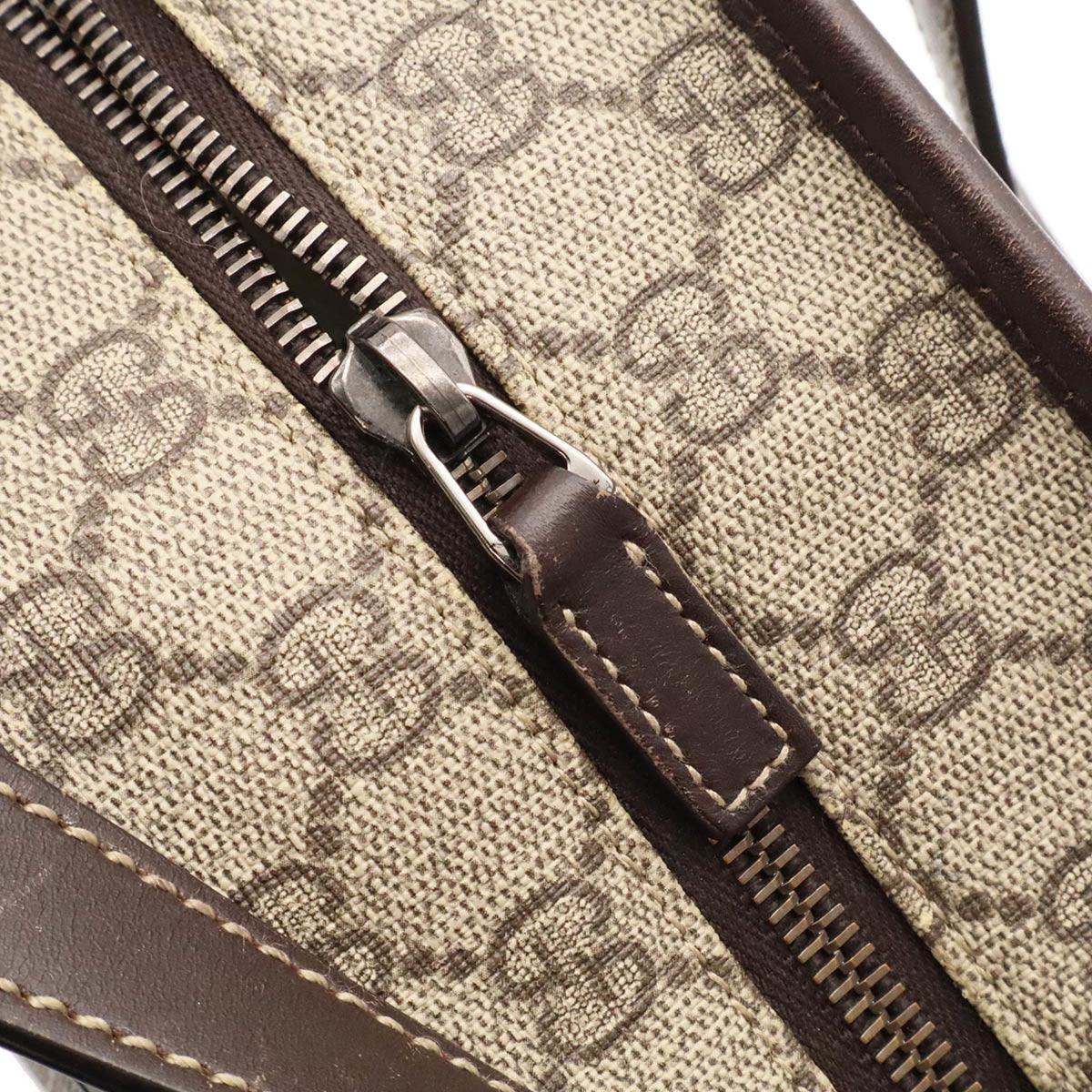 Gucci Beige Brown Dark Brown Gg Supreme Shoulder Bag Tote Bag (Pre-Owned)