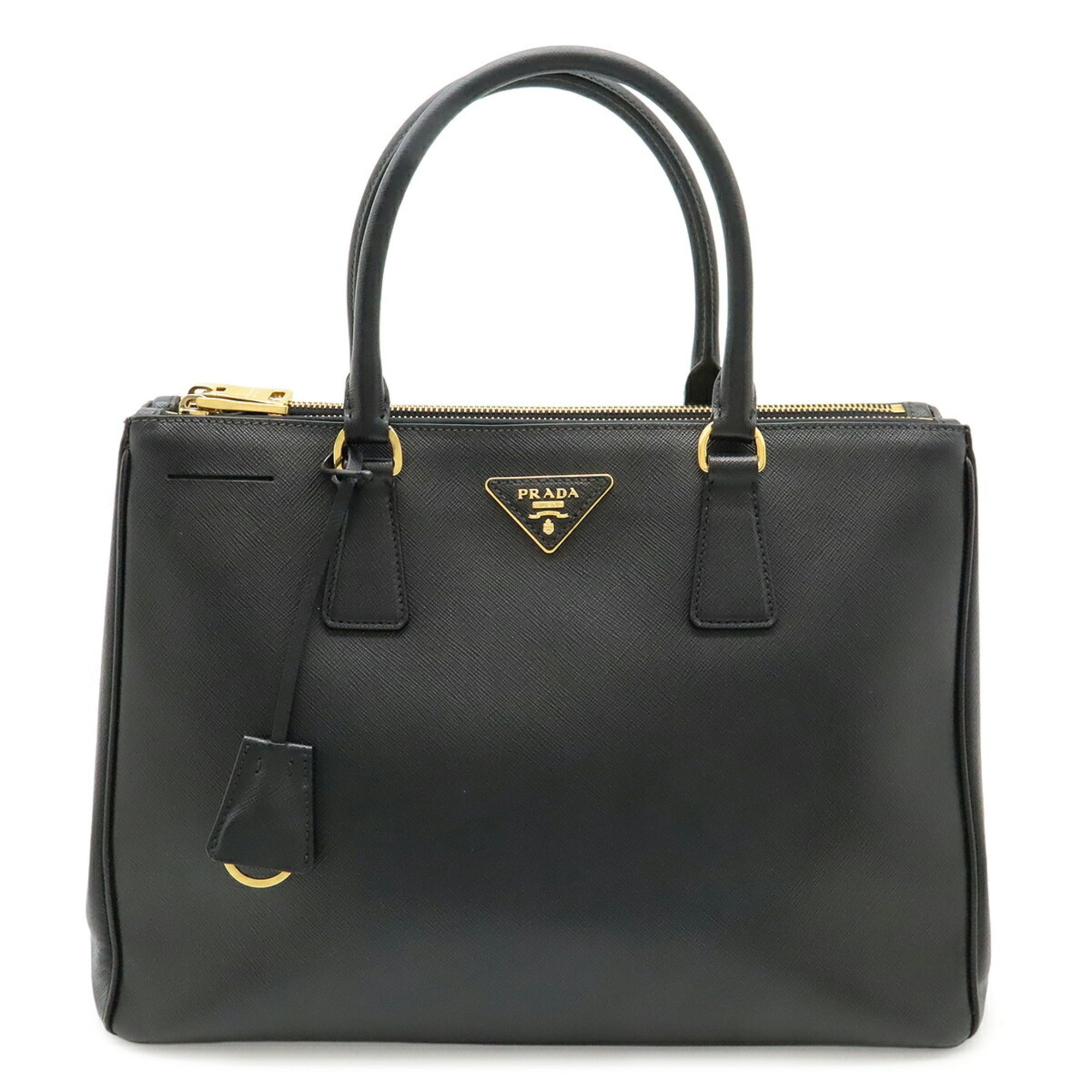 Prada Black Nero Leather Handbag Tote Bag (Pre-Owned)