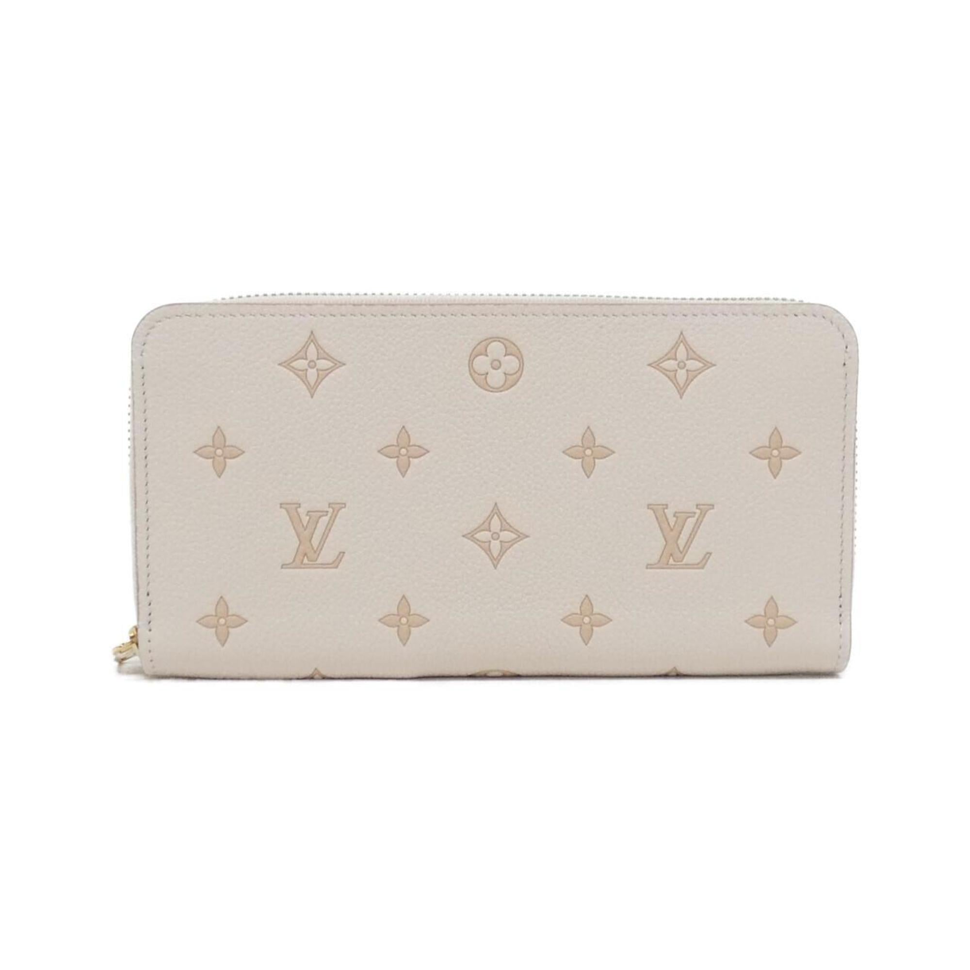 Louis Vuitton White Leather Long Wallet (Bi-Fold) (Pre-Owned)