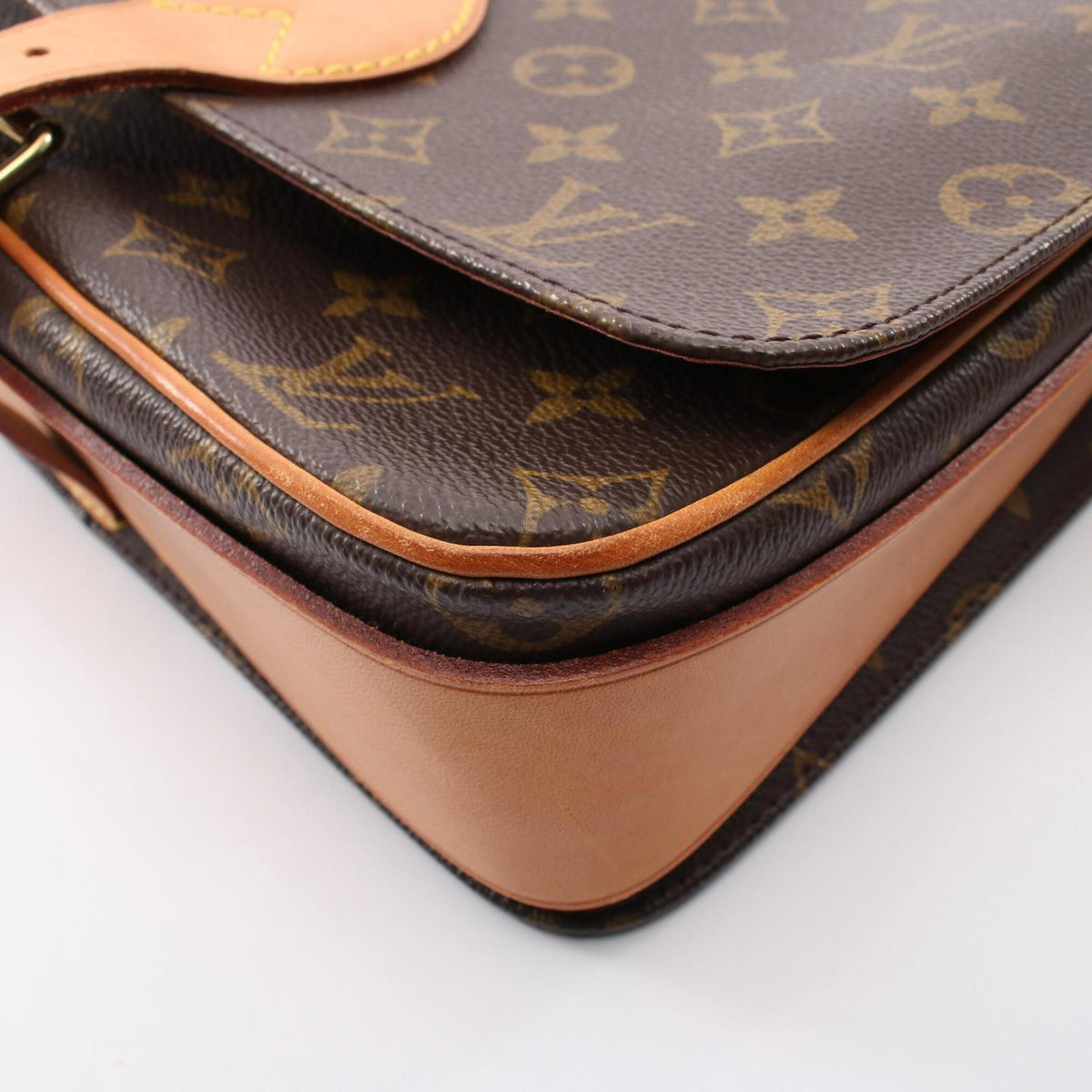 Louis Vuitton Brown Monogram Coated Canvas Leather Handbag Shoulder Bag (Pre-Owned)