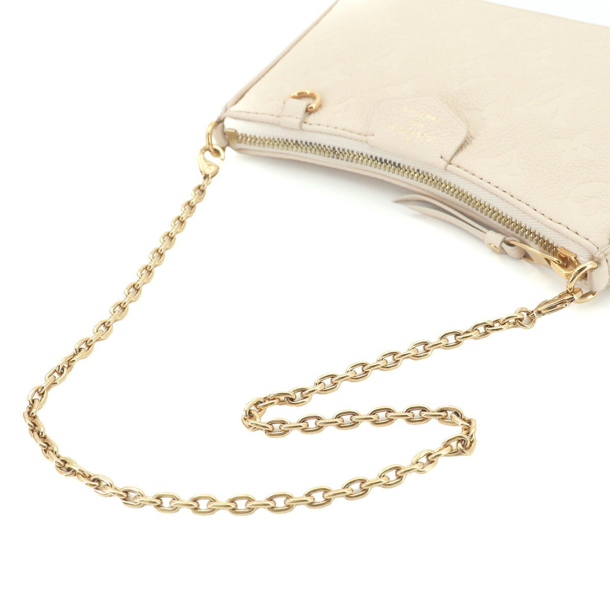 Louis Vuitton Cream Monogram Empreinte Handbag Pouch Shoulder Bag (Pre-Owned)