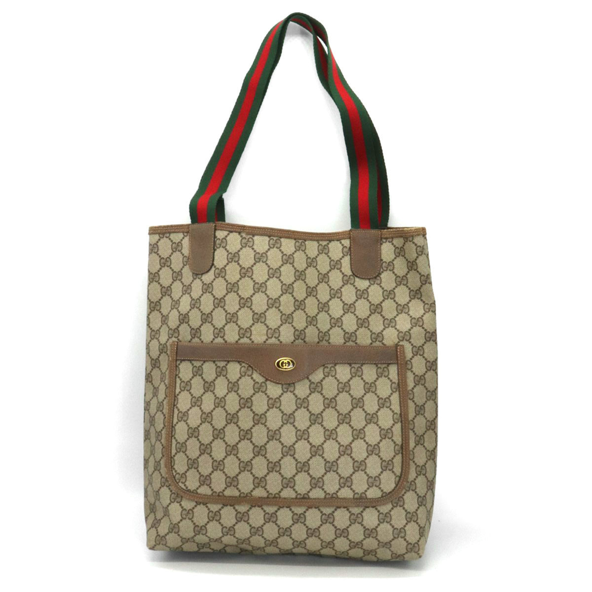 Gucci Beige Gg Supreme Canvas Shoulder Bag Tote Bag (Pre-Owned)