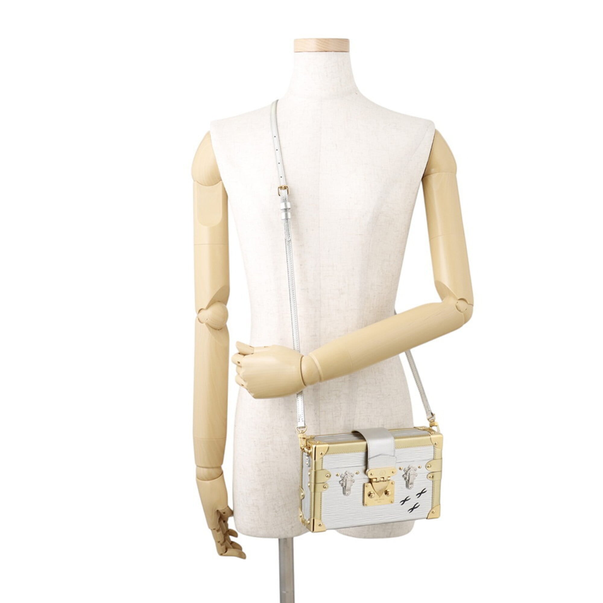Louis Vuitton Epi Electric Gold Silver Clutch Bag Handbag Shoulder Bag (Pre-Owned)
