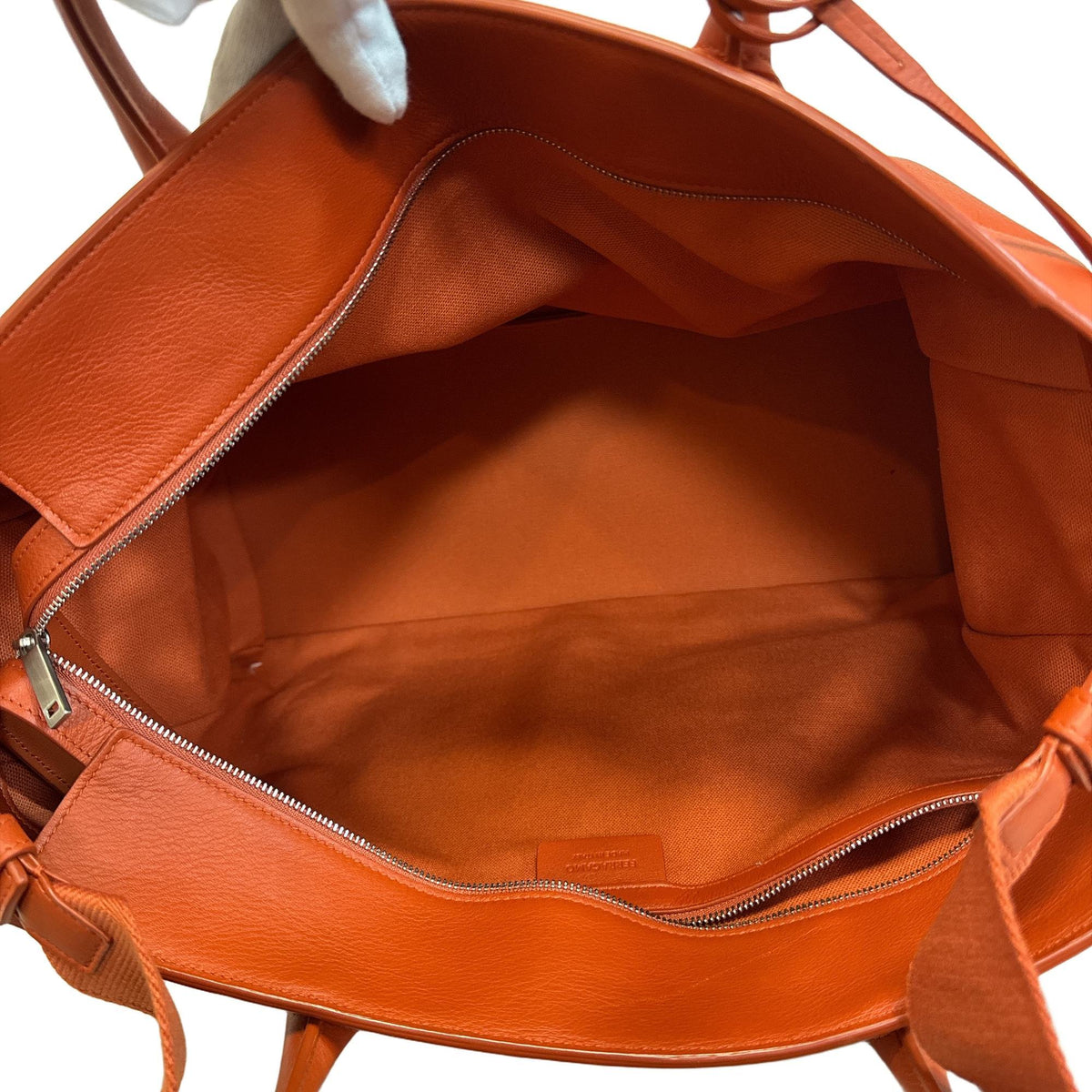 Salvatore Ferragamo Orange Leather Handbag Tote Bag (Pre-Owned)