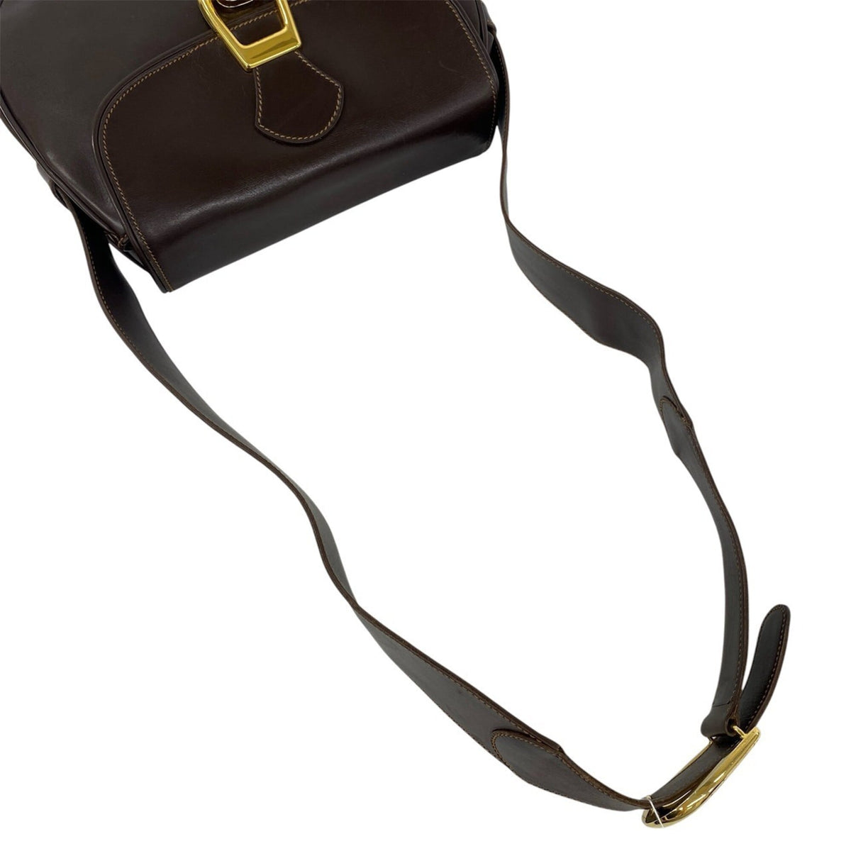 Gucci Brown Leather Shoulder Bag (Pre-Owned)
