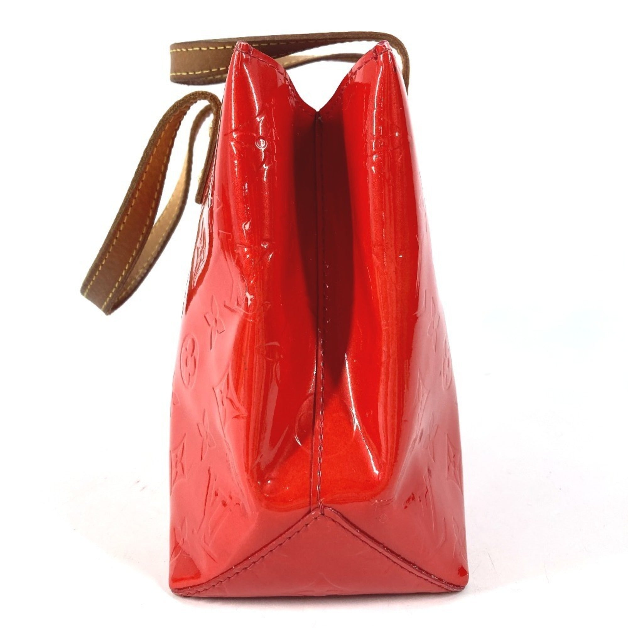 Louis Vuitton Red Color Monogram Vernis Handbag Tote Bag (Pre-Owned)
