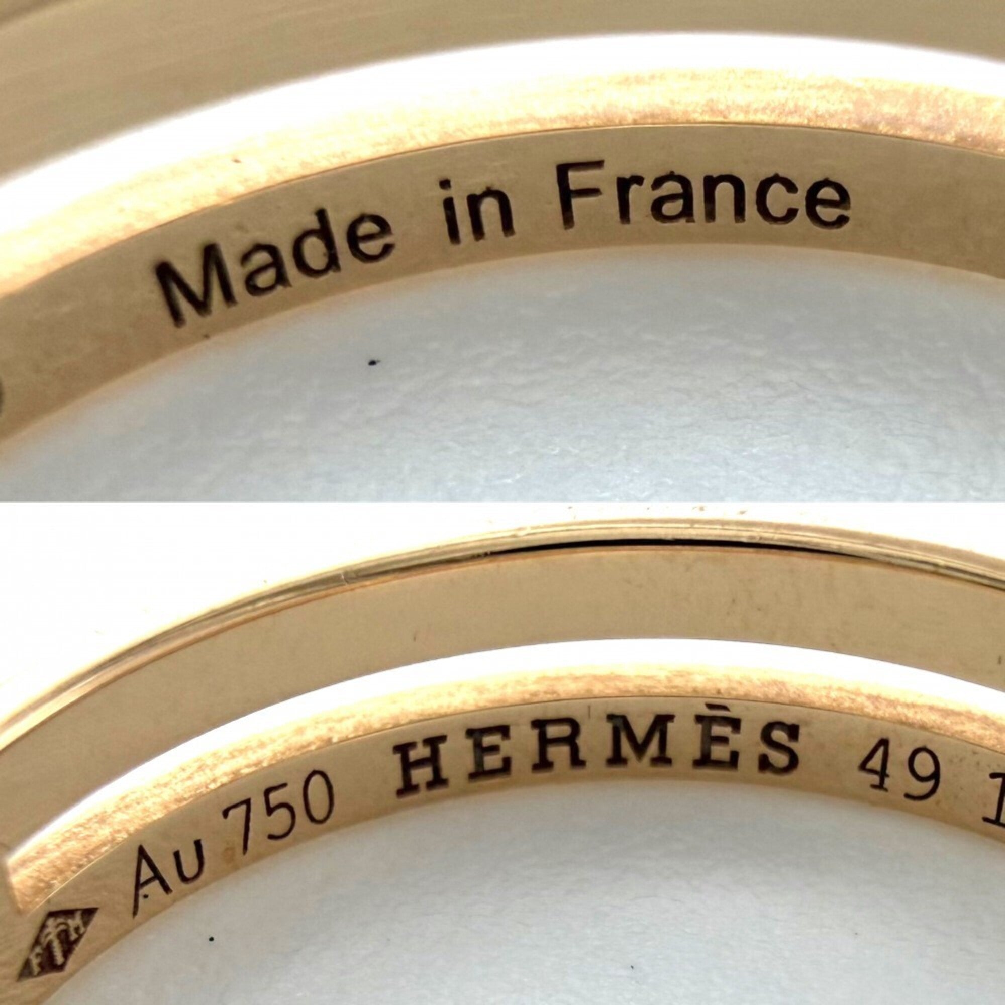 Hermes Pink Gold (18K) Band Ring (Pre-Owned)