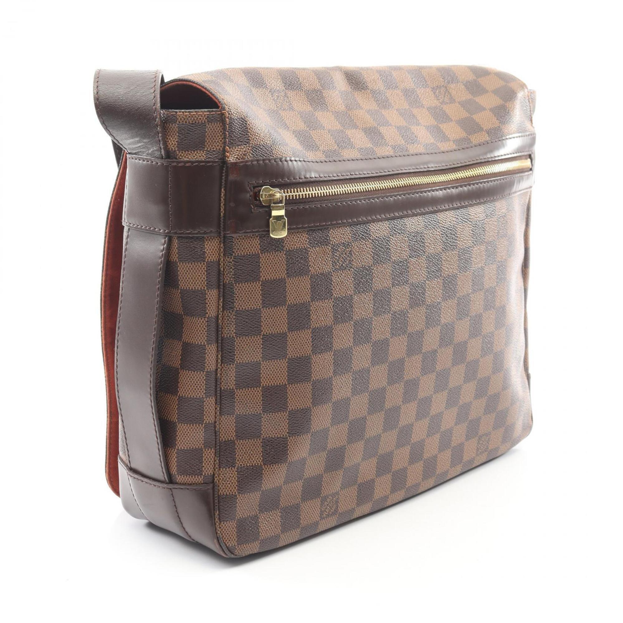 Louis Vuitton Brown Coated Canvas Leather Handbag Shoulder Bag (Pre-Owned)