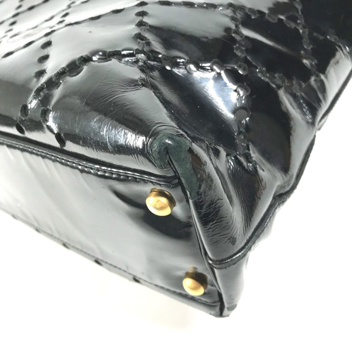 Chanel Black Leather Shoulder Bag Tote Bag (Pre-Owned)