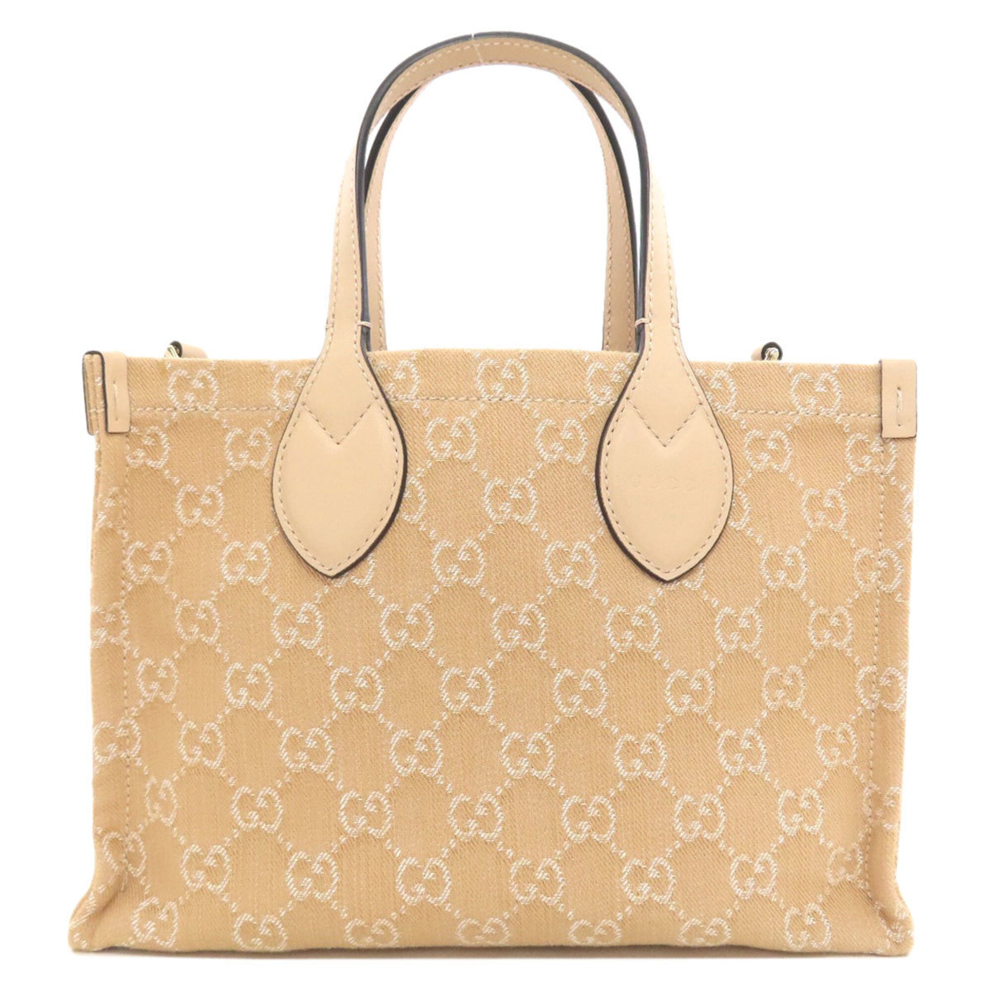 Gucci Beige Canvas Handbag (Pre-Owned)