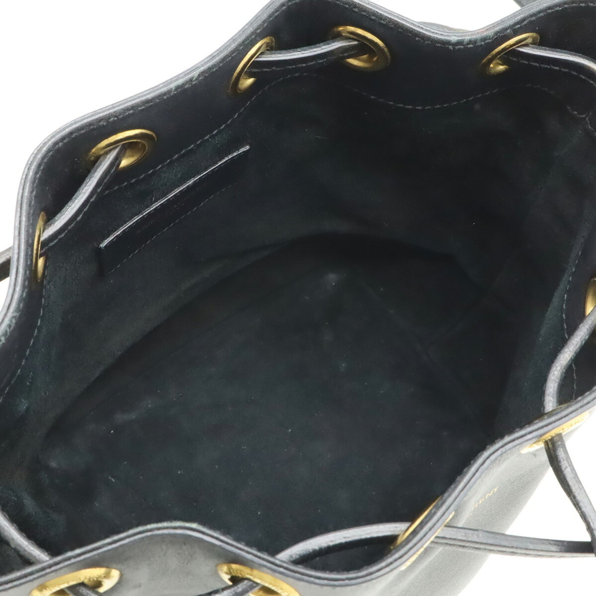 Yves Saint Laurent Black Leather Baguette Bag Handbag Shoulder Bag (Pre-Owned)