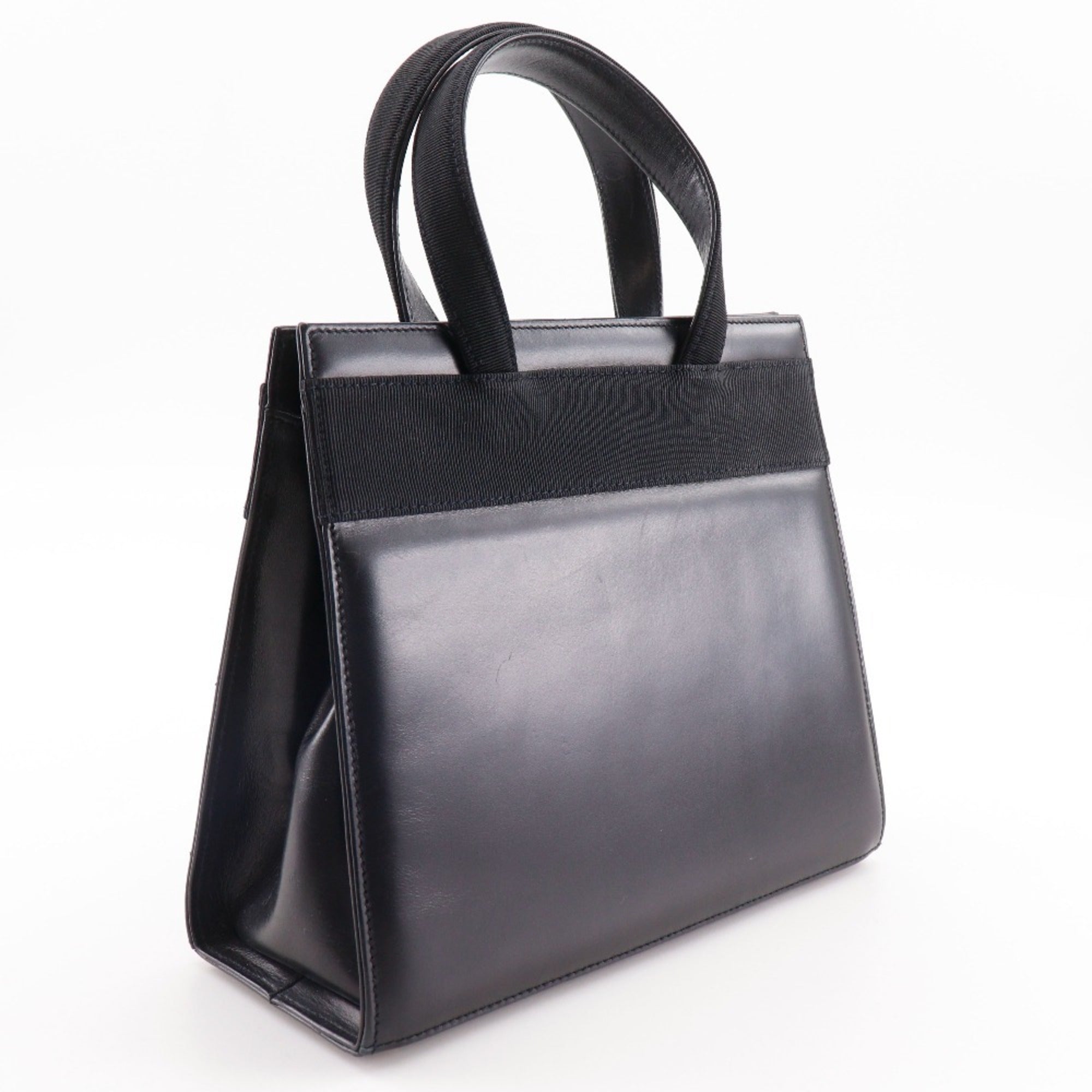 Salvatore Ferragamo Black Leather Handbag (Pre-Owned)