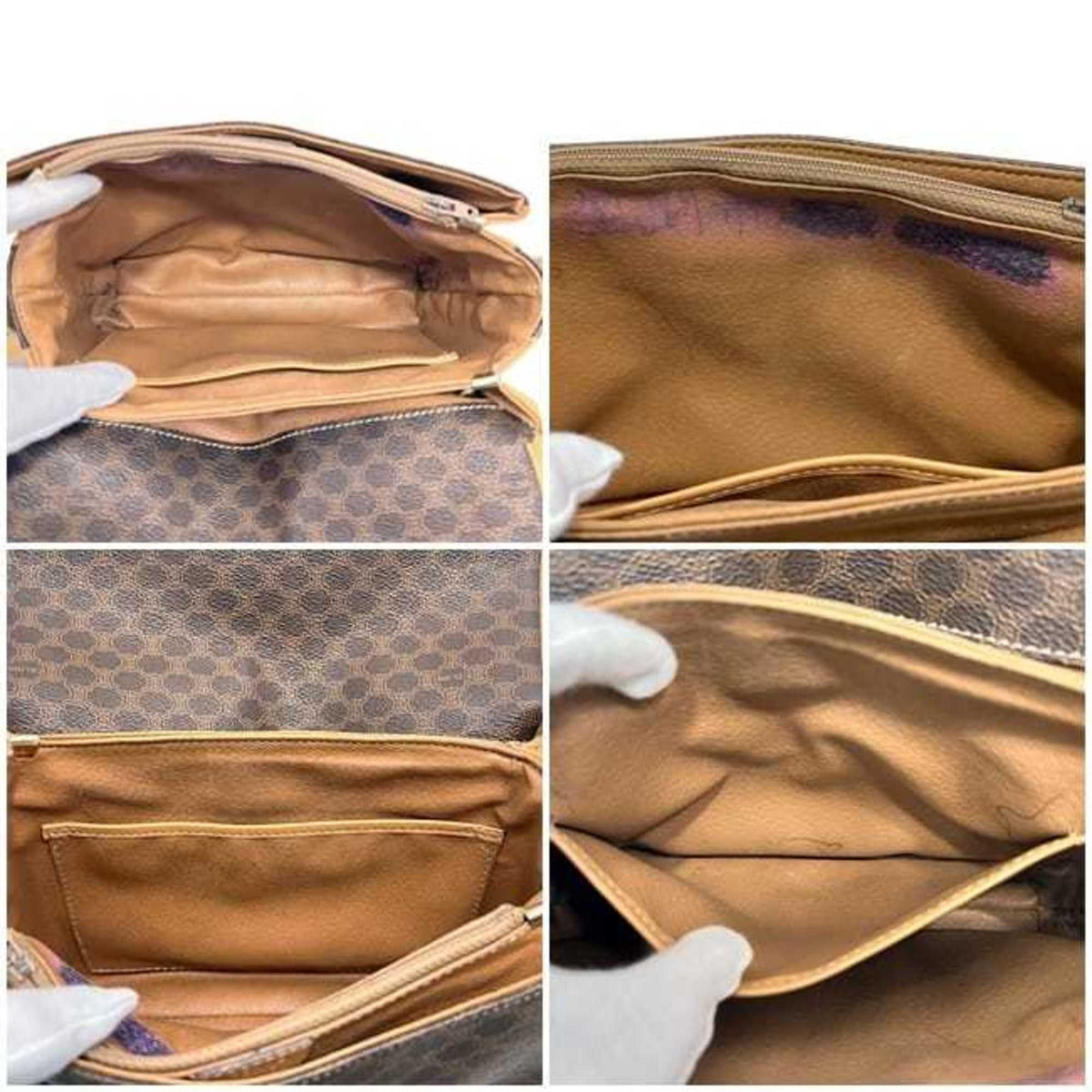 Celine Macadam Brown Pvc Leather Shoulder Bag (Pre-Owned)