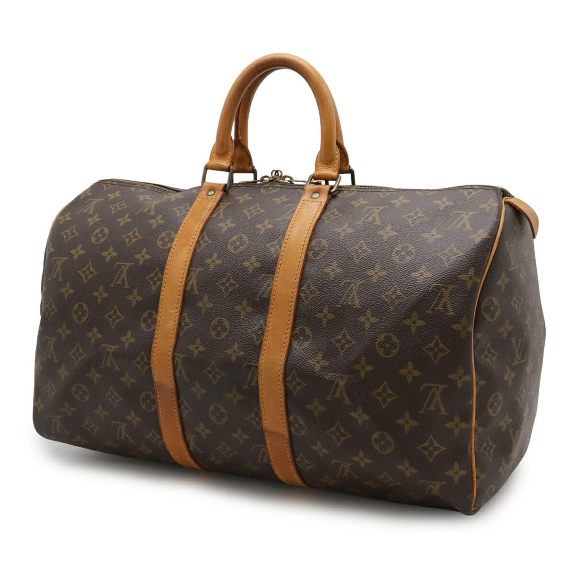 Louis Vuitton Brown Pvc Boston Bag Handbag (Pre-Owned)
