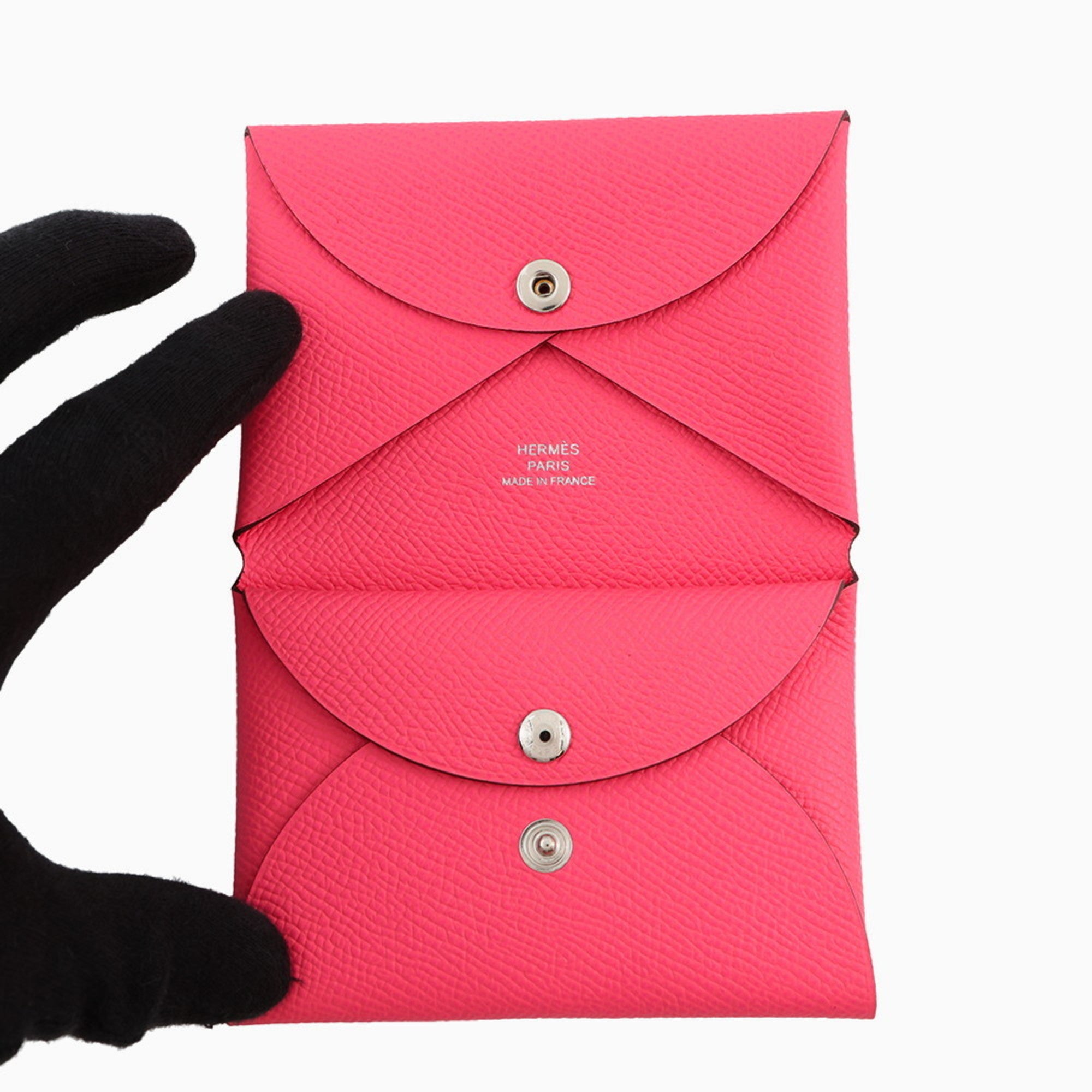 Hermes Pink Epsom Leather Coin Purse/Coin Case (Pre-Owned)
