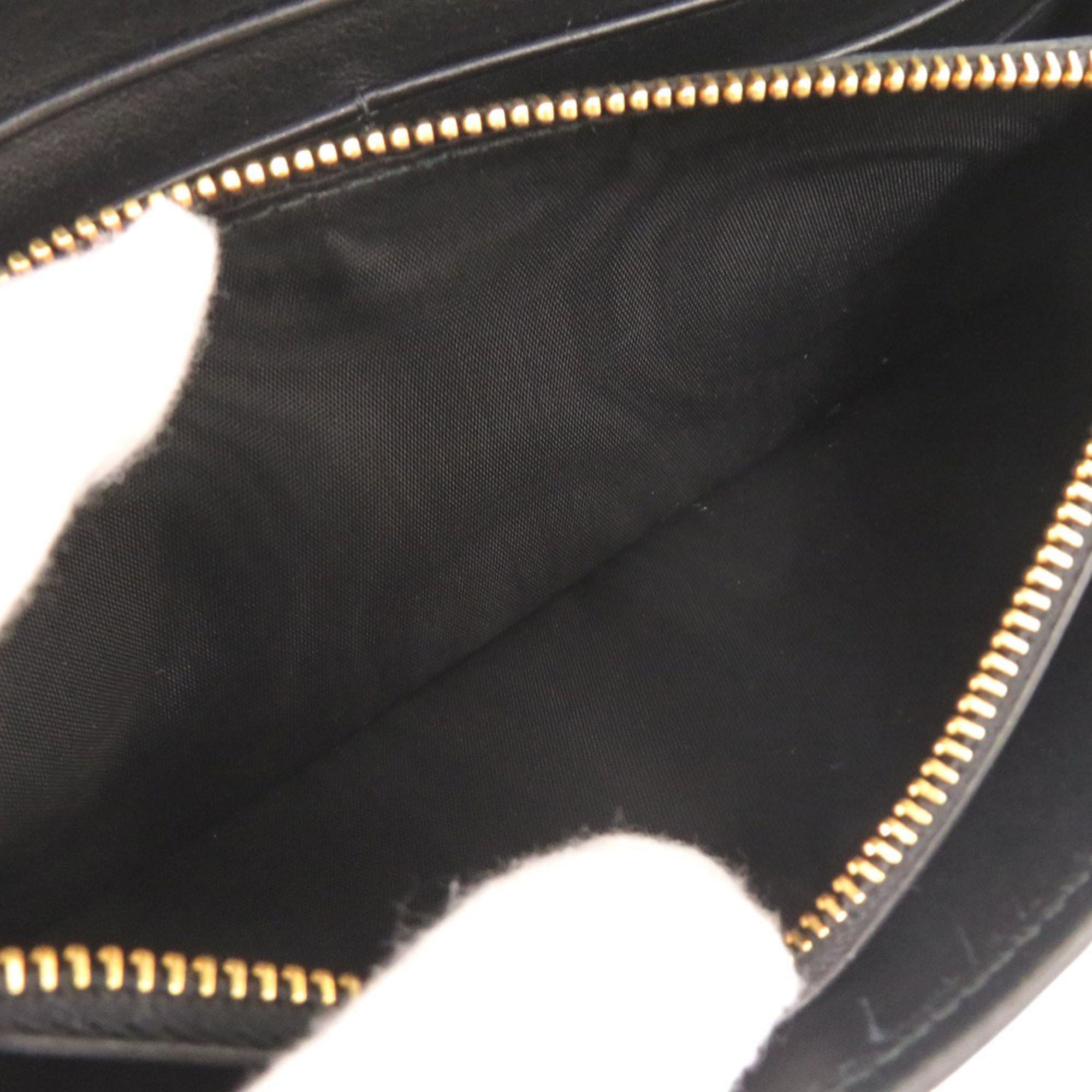 Prada Black Nylon Leather Long Wallet (Bi-Fold) (Pre-Owned)