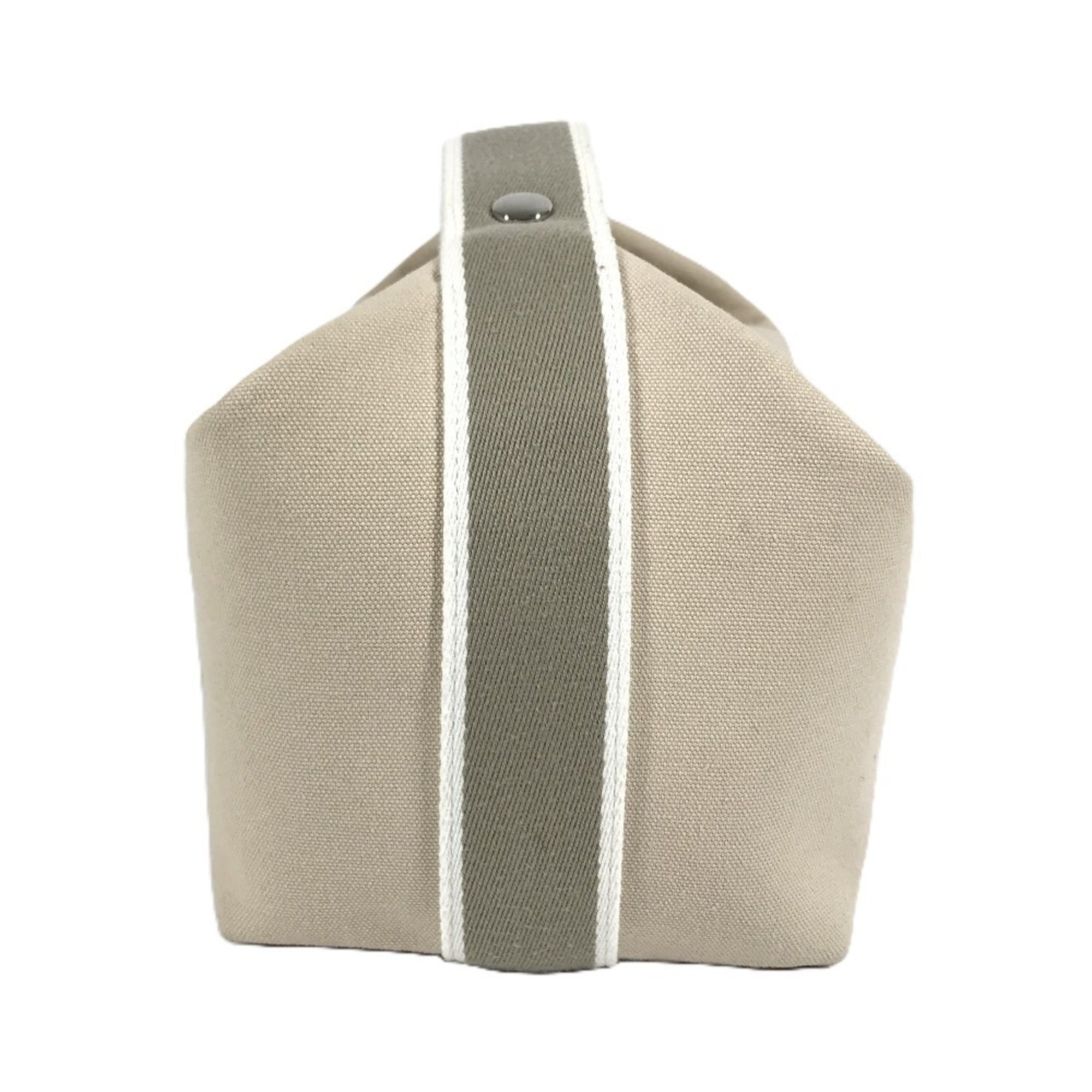 Hermes Beige Cotton Pouch Vanity Bag (Pre-Owned)