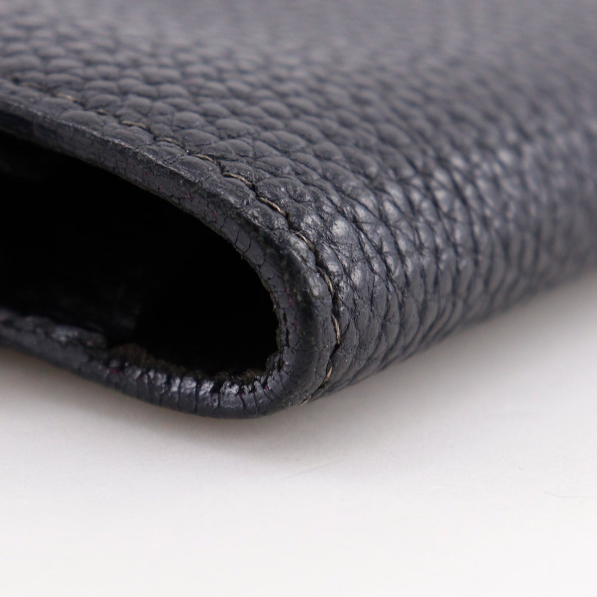 Hermes Black Taurillon Clemence Leather Long Wallet (Bi-Fold) (Pre-Owned)