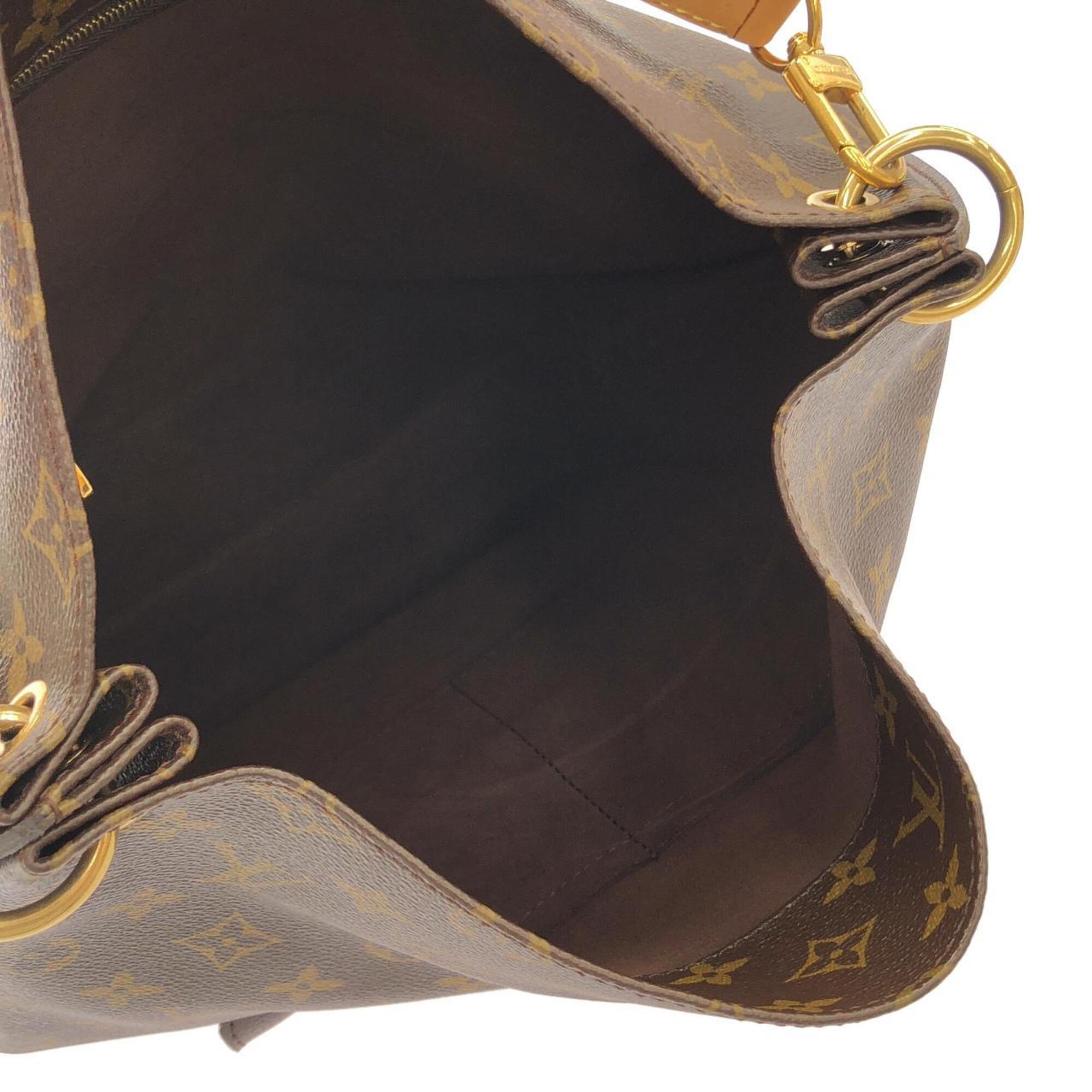 Louis Vuitton Marron Coated Canvas Shoulder Bag (Pre-Owned)
