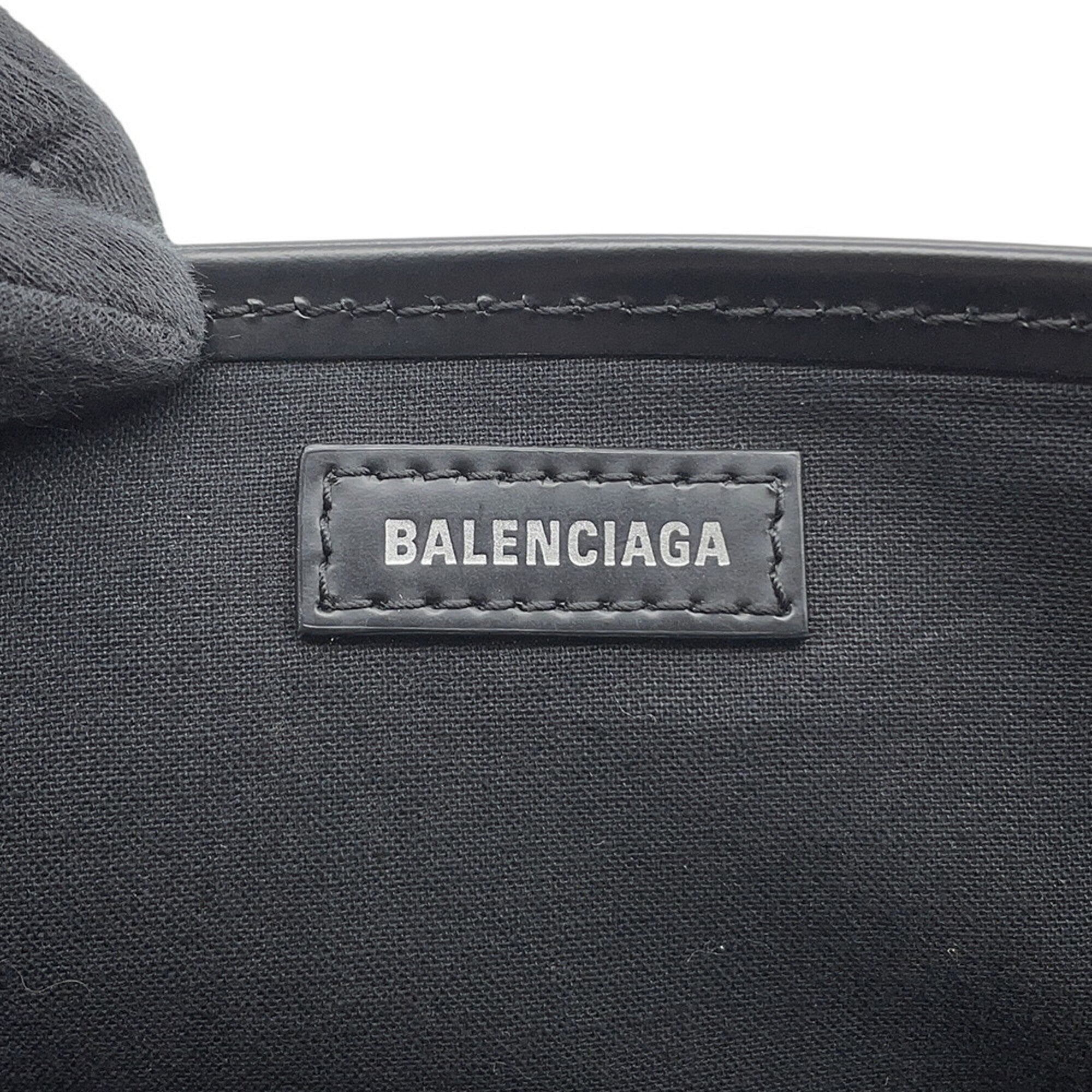 Balenciaga Black Canvas Handbag Tote Bag (Pre-Owned)
