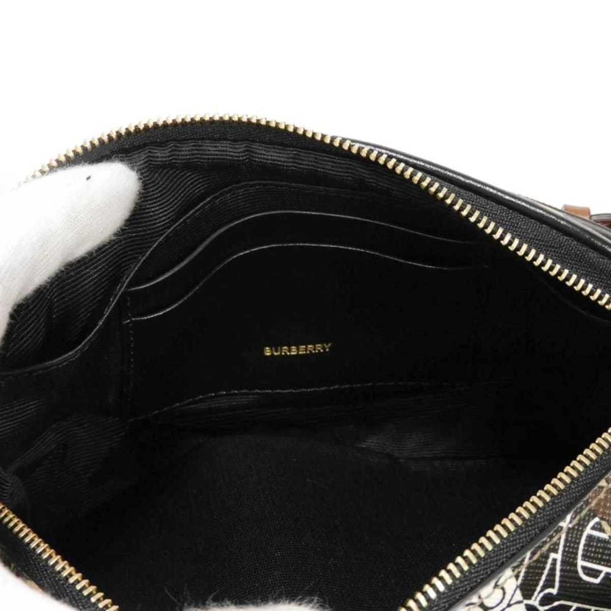 Burberry Brown Canvas Shoulder Bag (Pre-Owned)