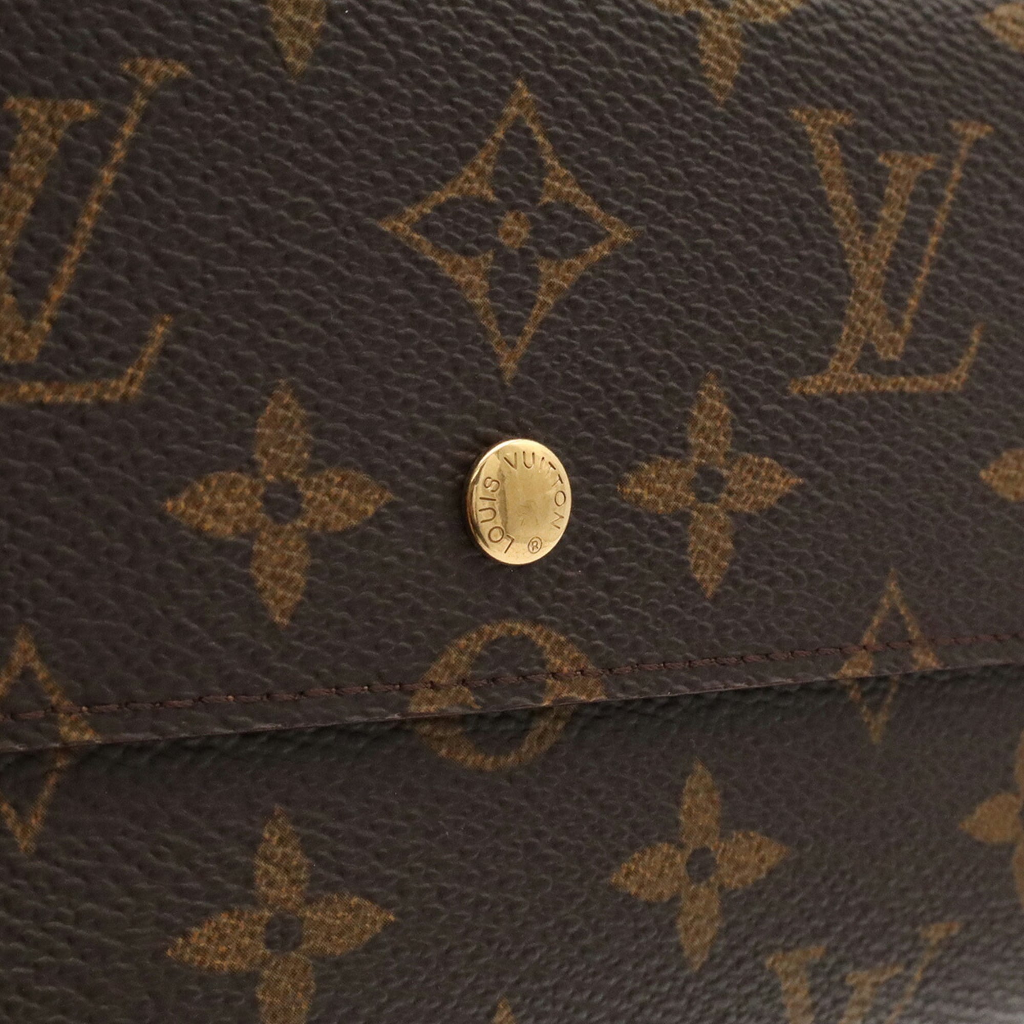 Louis Vuitton Brown Monogram Canvas Long Wallet (Tri-Fold) (Pre-Owned)