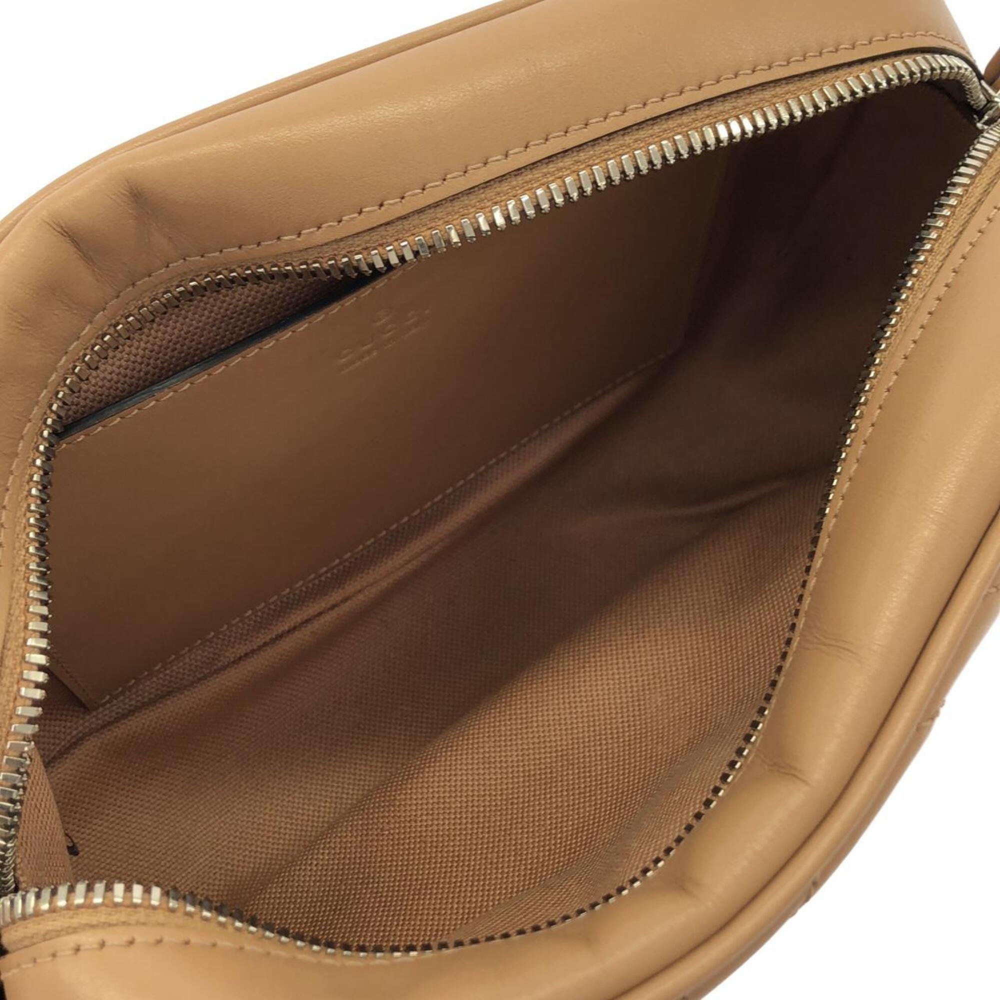 Gucci Beige Quilting Leather Shoulder Bag (Pre-Owned)